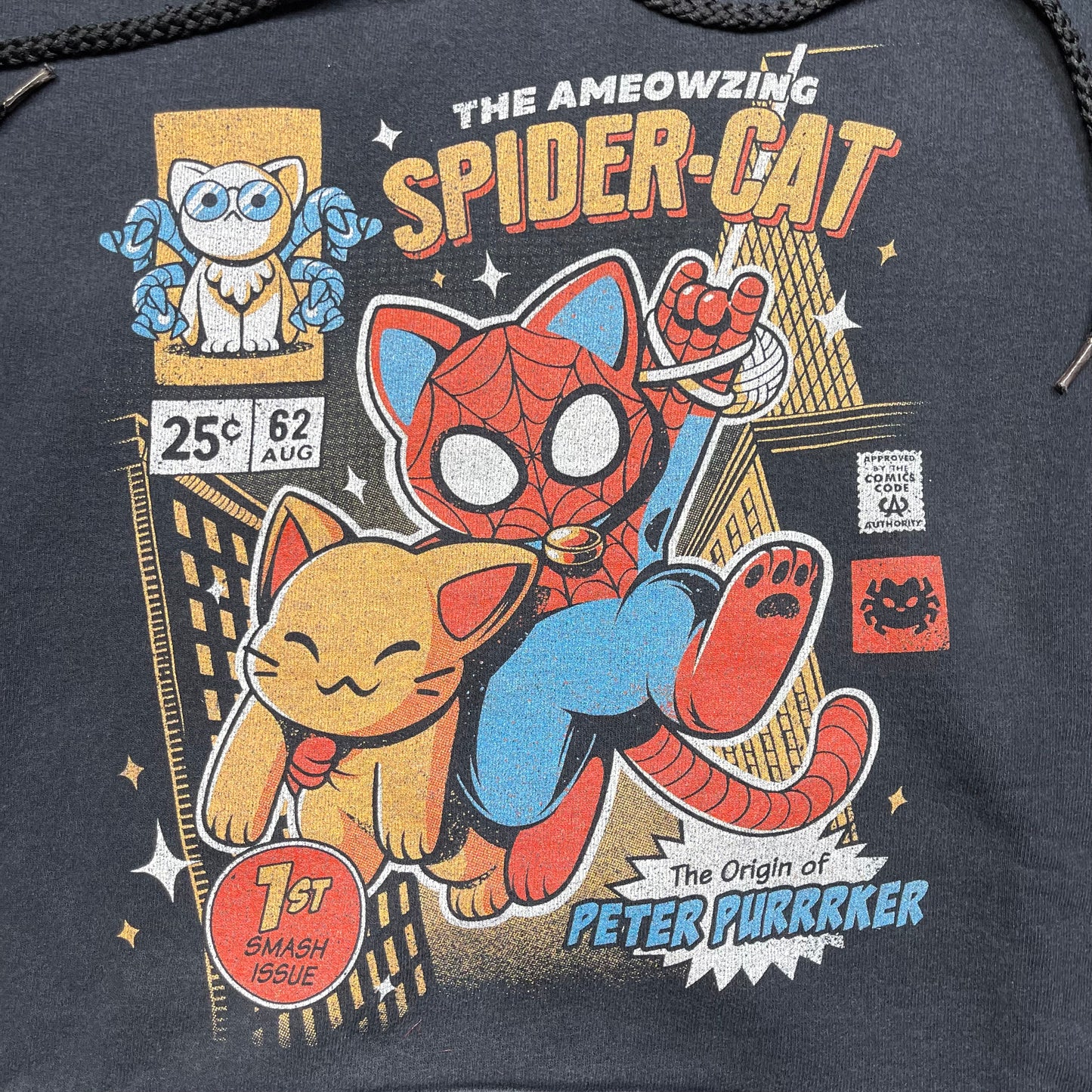 THRIFTED “THE AMEOWZING SPIDER-CAT” HOODIE