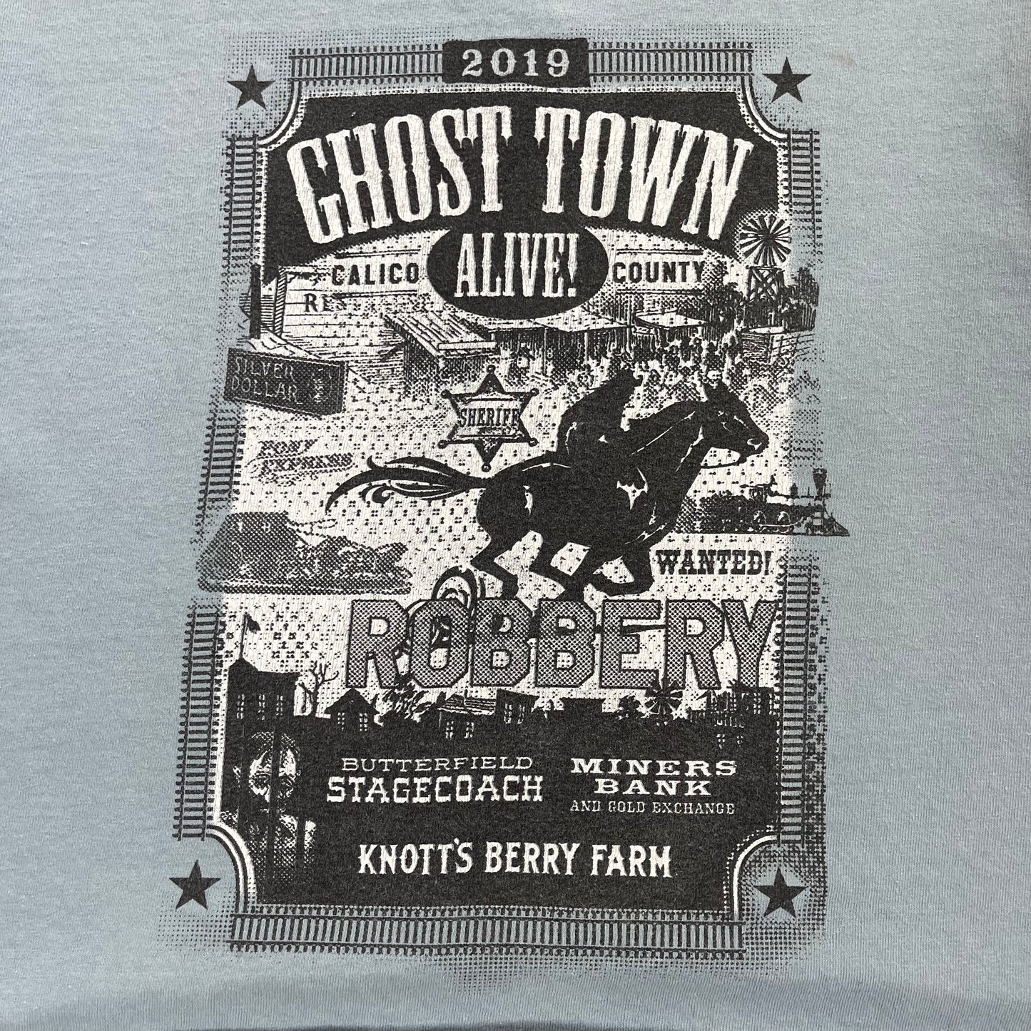 THRIFTED KNOTT’S BERRY FARM “GHOST TOWN” CUT-UP TEE