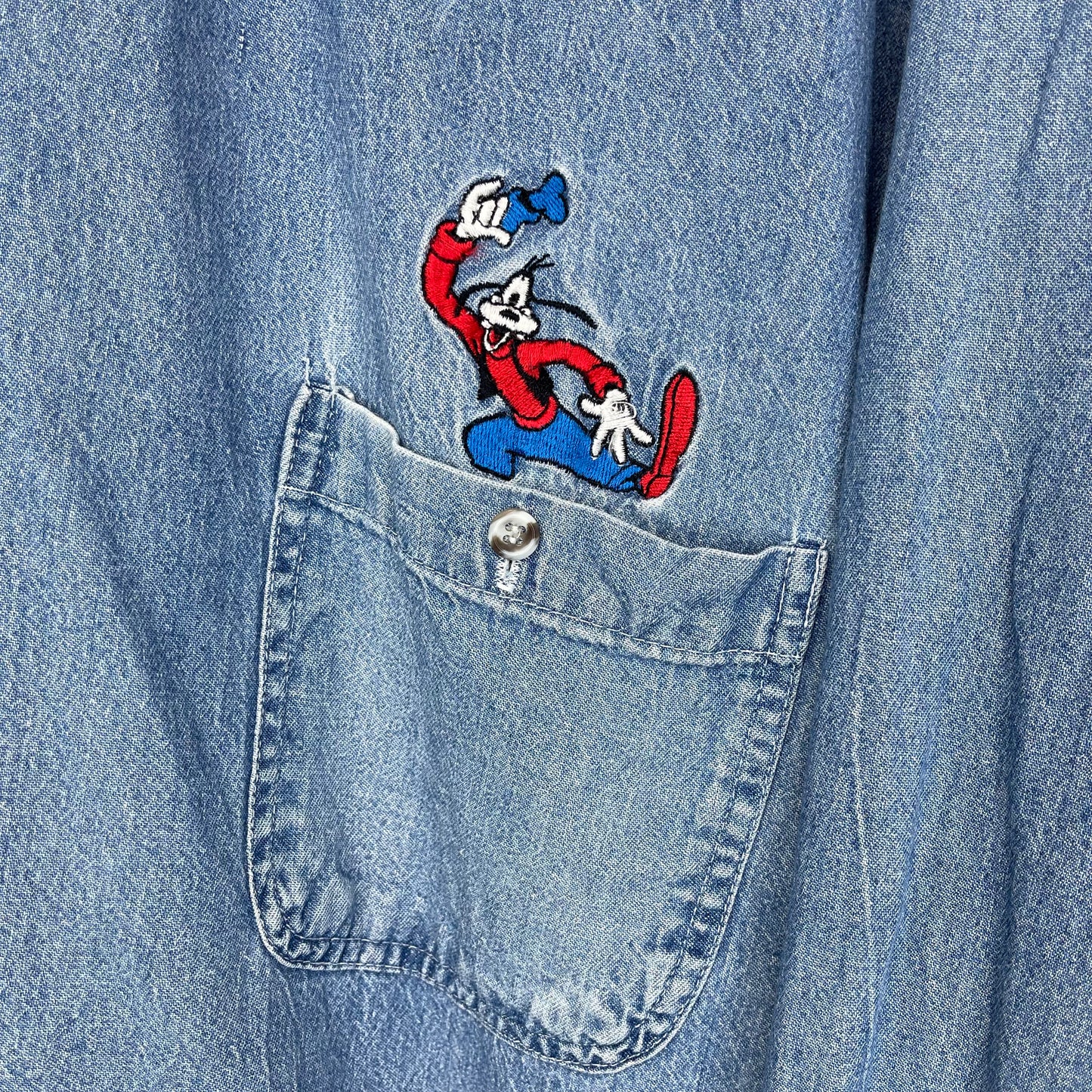Vintage Disney Goofy Jean Button-Up