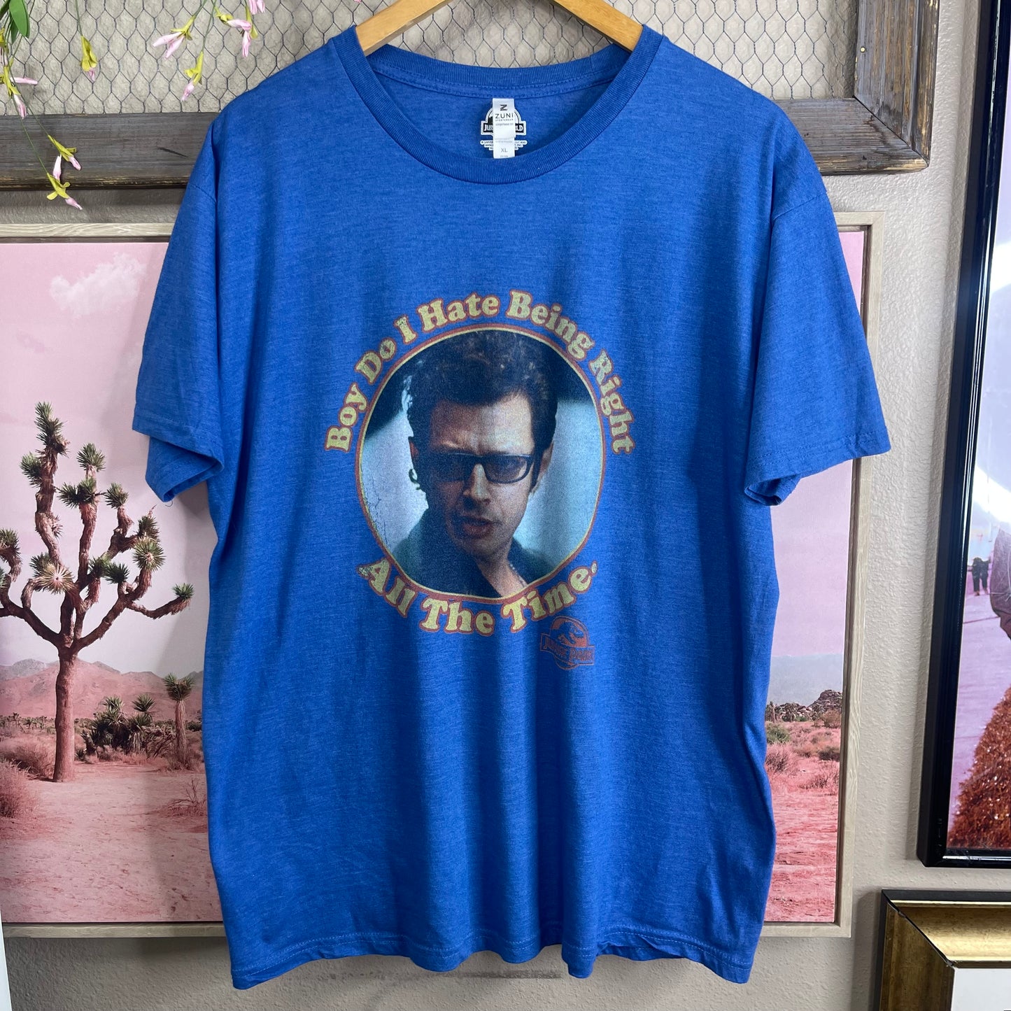 THRIFTED JURASSIC PARK JEFF GOLDBLUM T-SHIRT