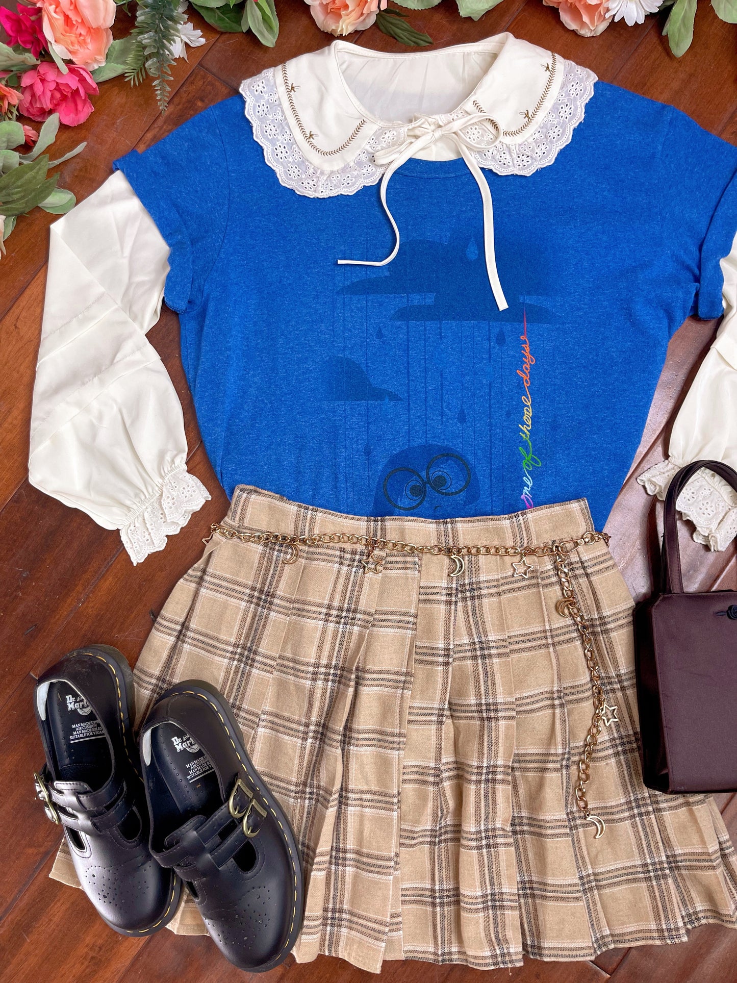THRIFTED PLEATED PLAID SKIRT