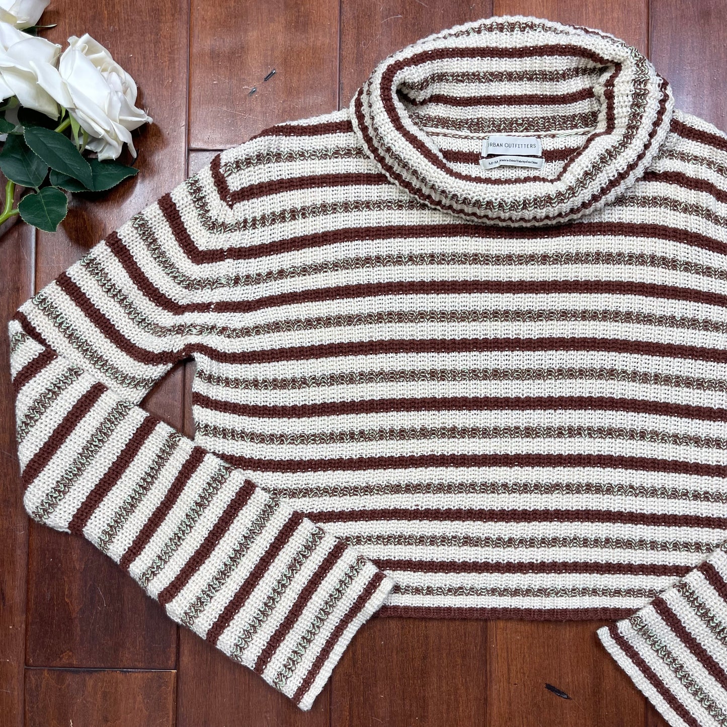 THRIFTED UO TURTLENECK CROPPED SWEATER