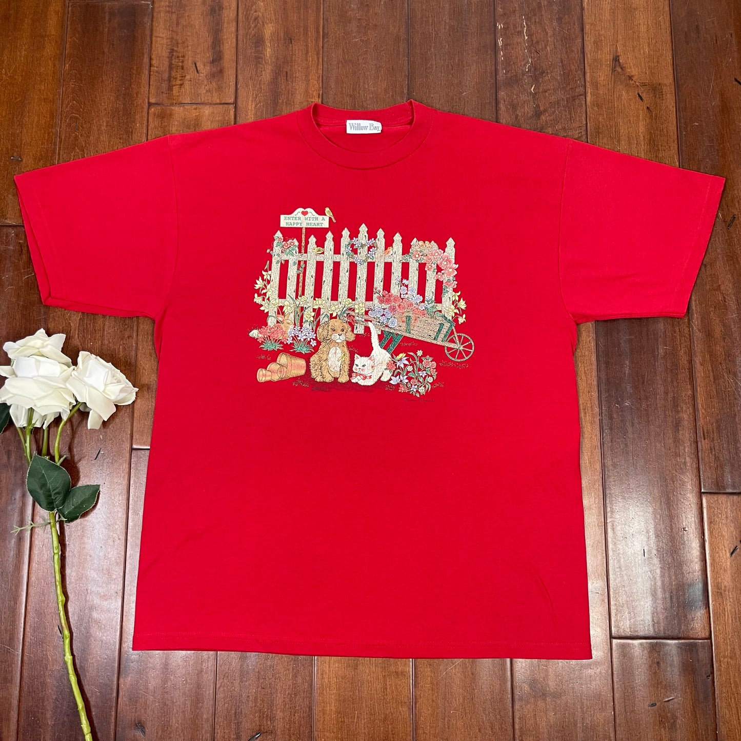 THRIFTED “ENTER WITH A HAPPY HEART” T-SHIRT
