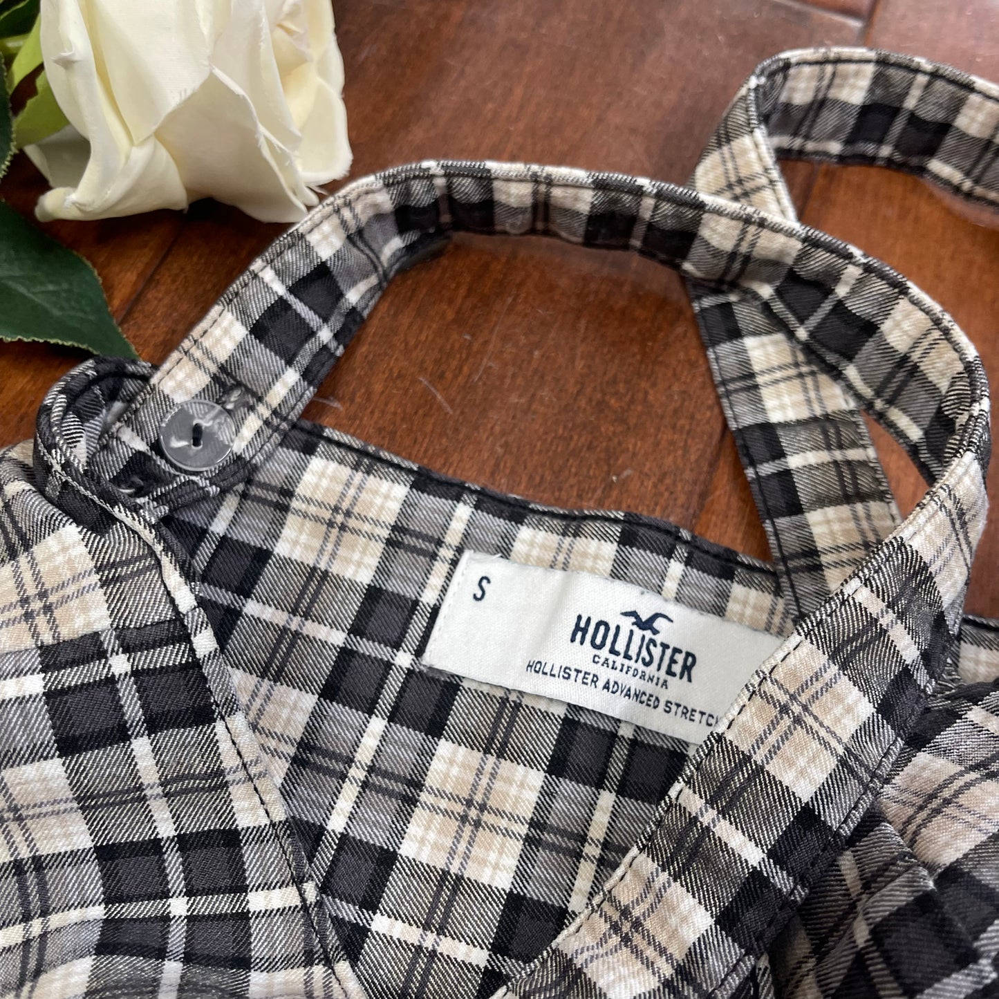 THRIFTED HOLISTER PLAID MINI DRESS