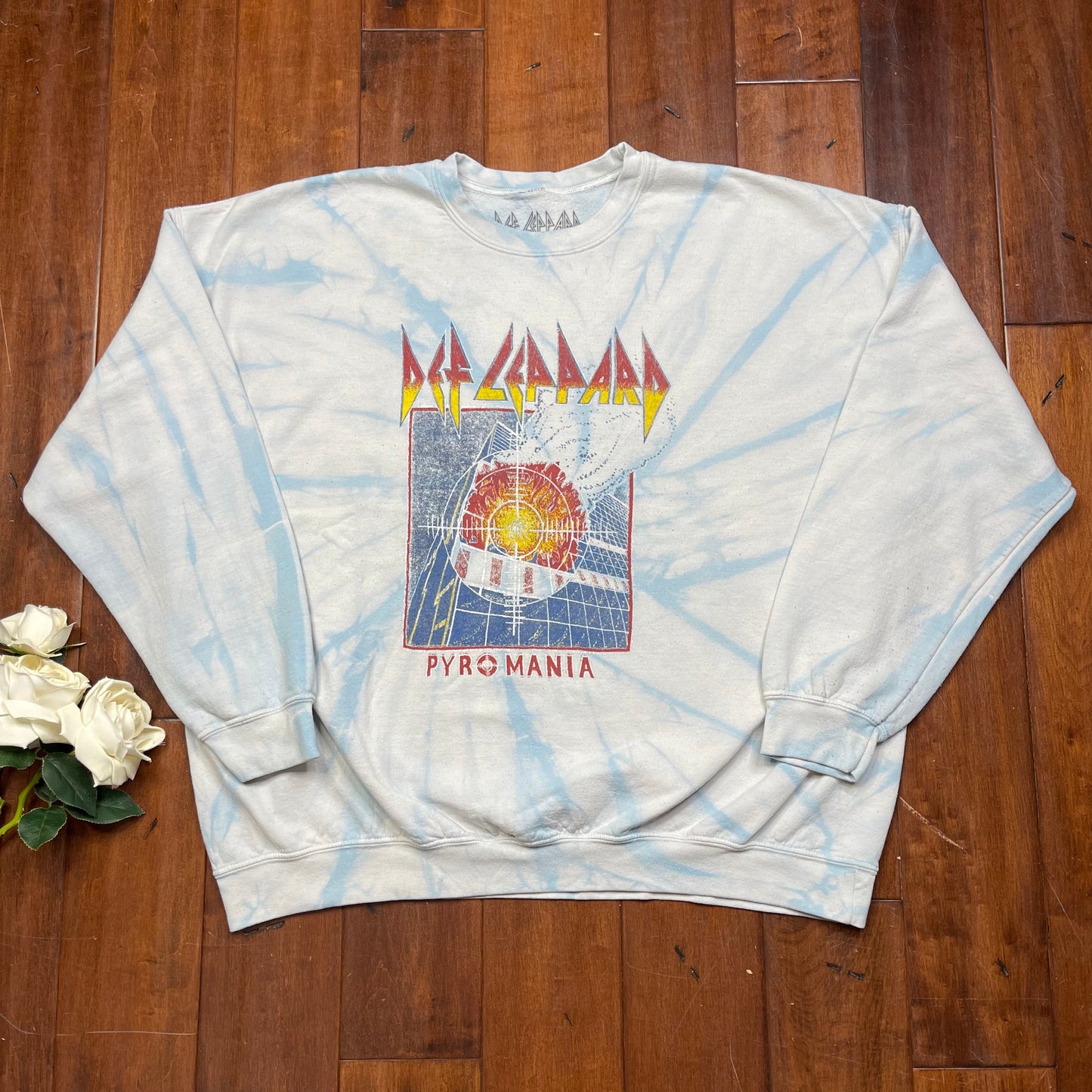 THRIFTED DEF LEPPARD CREWNECK SWEATER