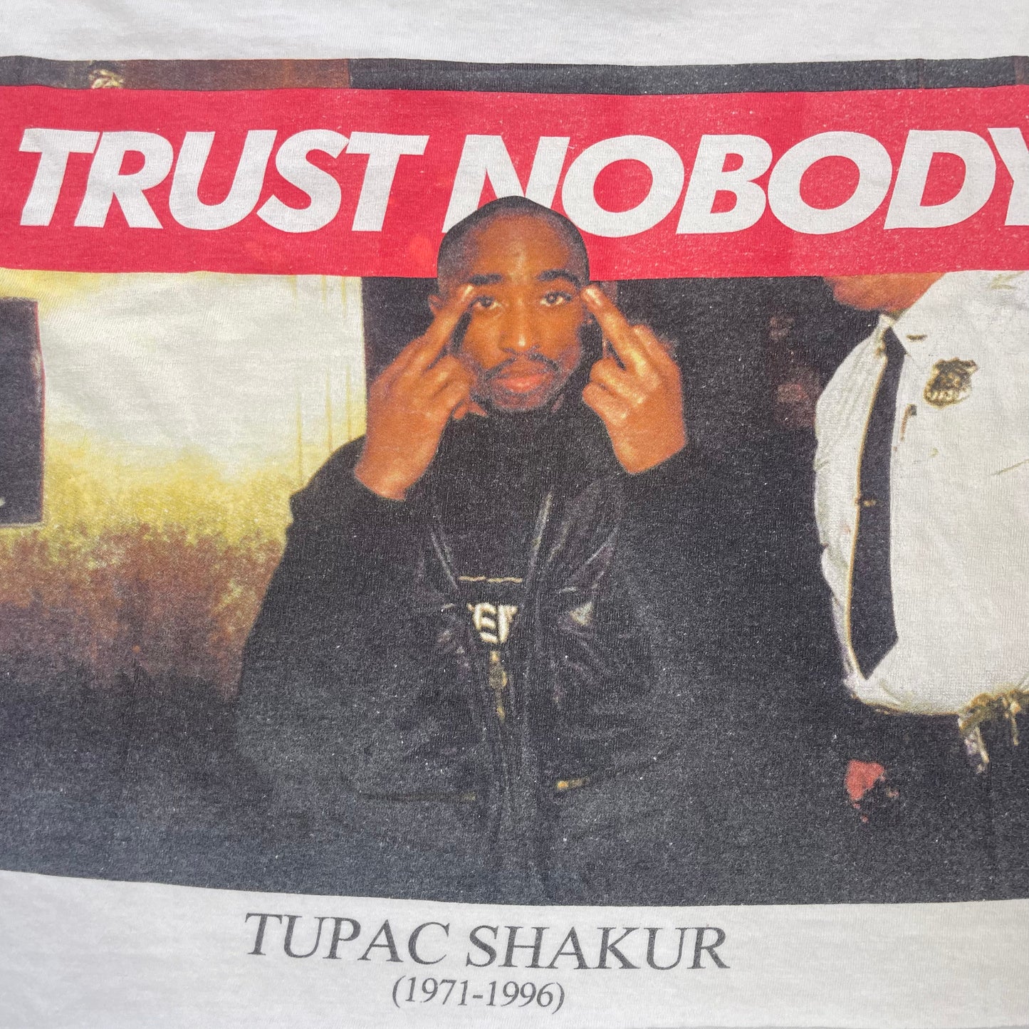 THRIFTED “TRUST NOBODY” TUPAC SHAKUR CUT-UP TEE
