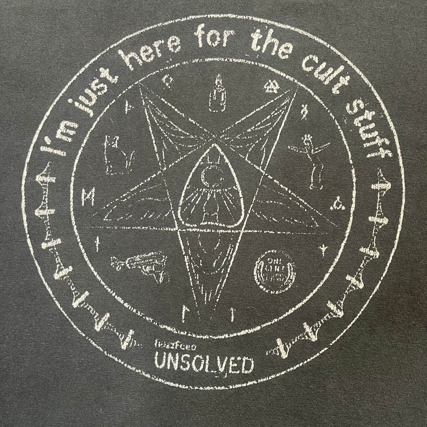 THRIFTED “I’M JUST HERE FOR THE CULT STUFF” TEE