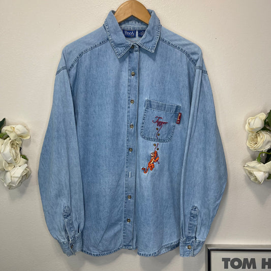 Vintage Tigger Disney Jean Button-Up