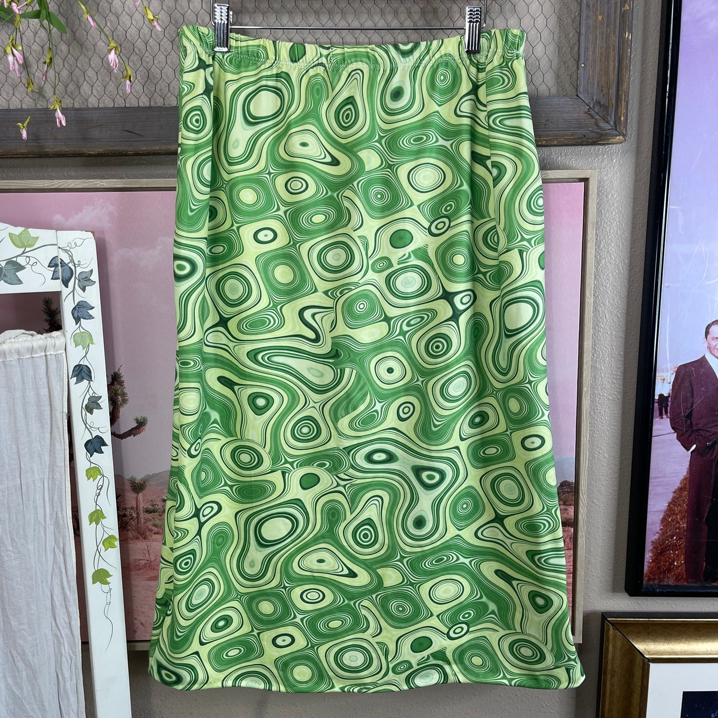Vintage Y2K Artsy Midi Skirt