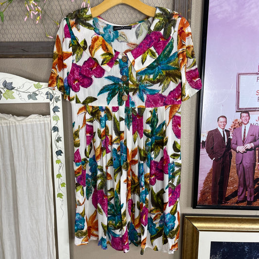 VINTAGE 80’S FLORAL MINI DRESS