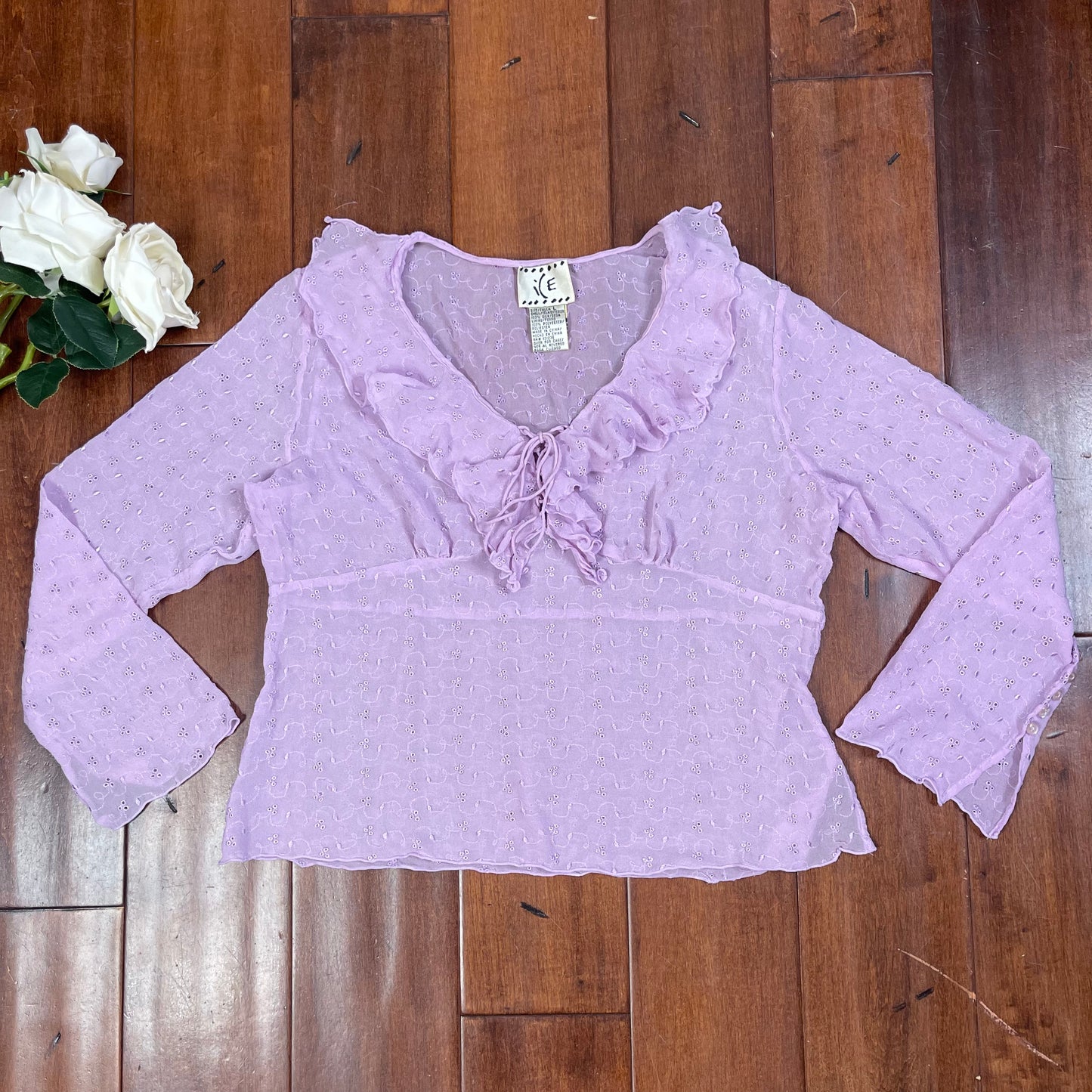 VINTAGE Y2K RUFFLE TOP