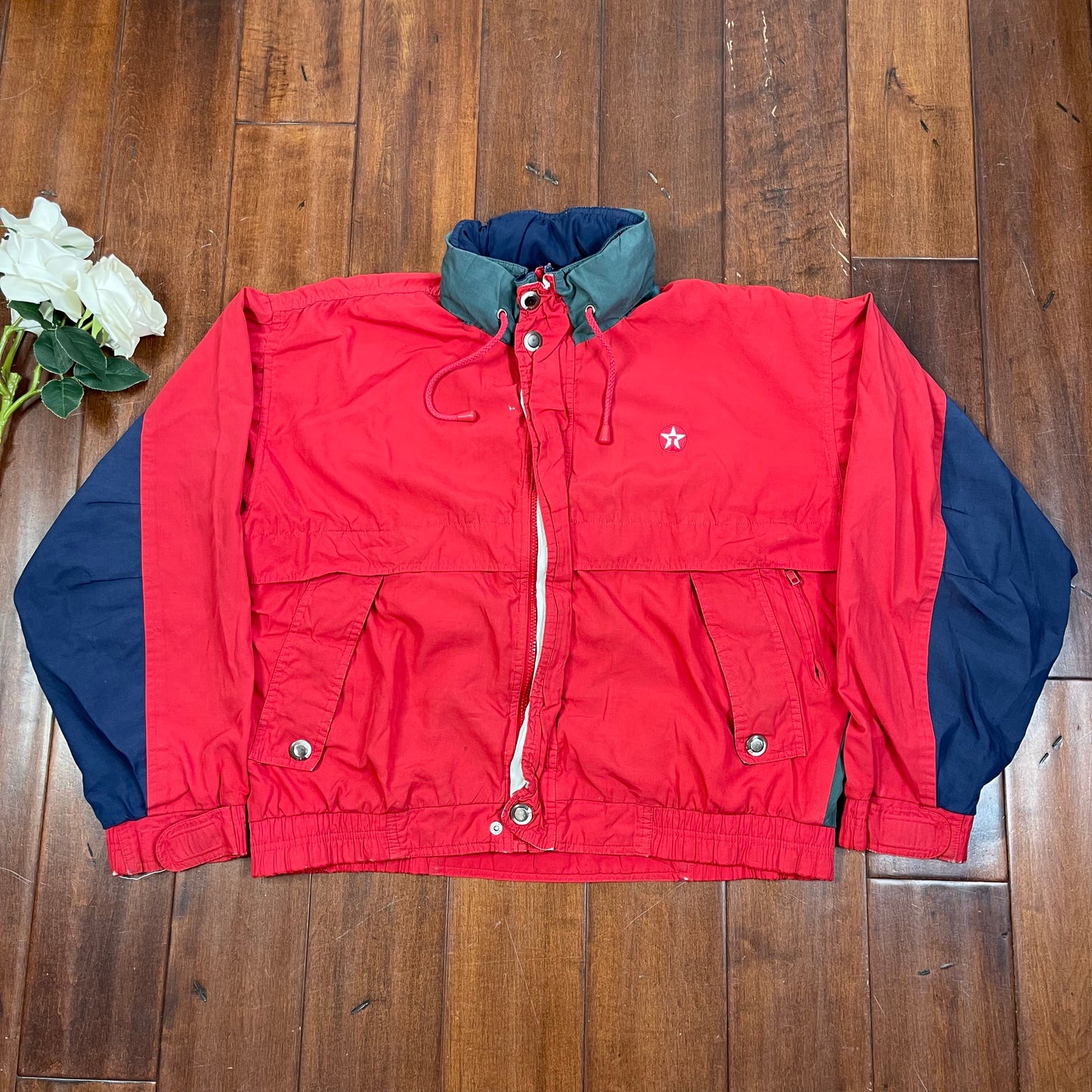VINTAGE 90’S COLORBLOCKED WINDBREAKER ZIP-UP