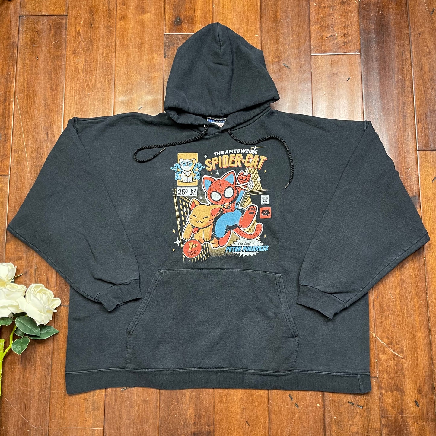 THRIFTED “THE AMEOWZING SPIDER-CAT” HOODIE