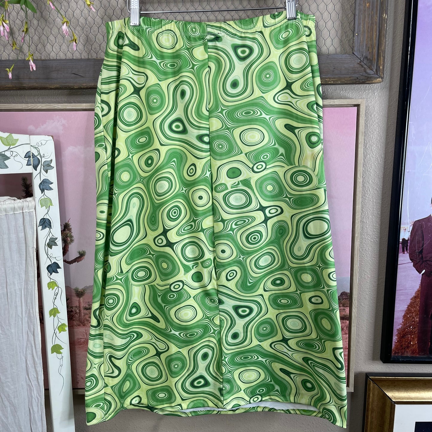 Vintage Y2K Artsy Midi Skirt