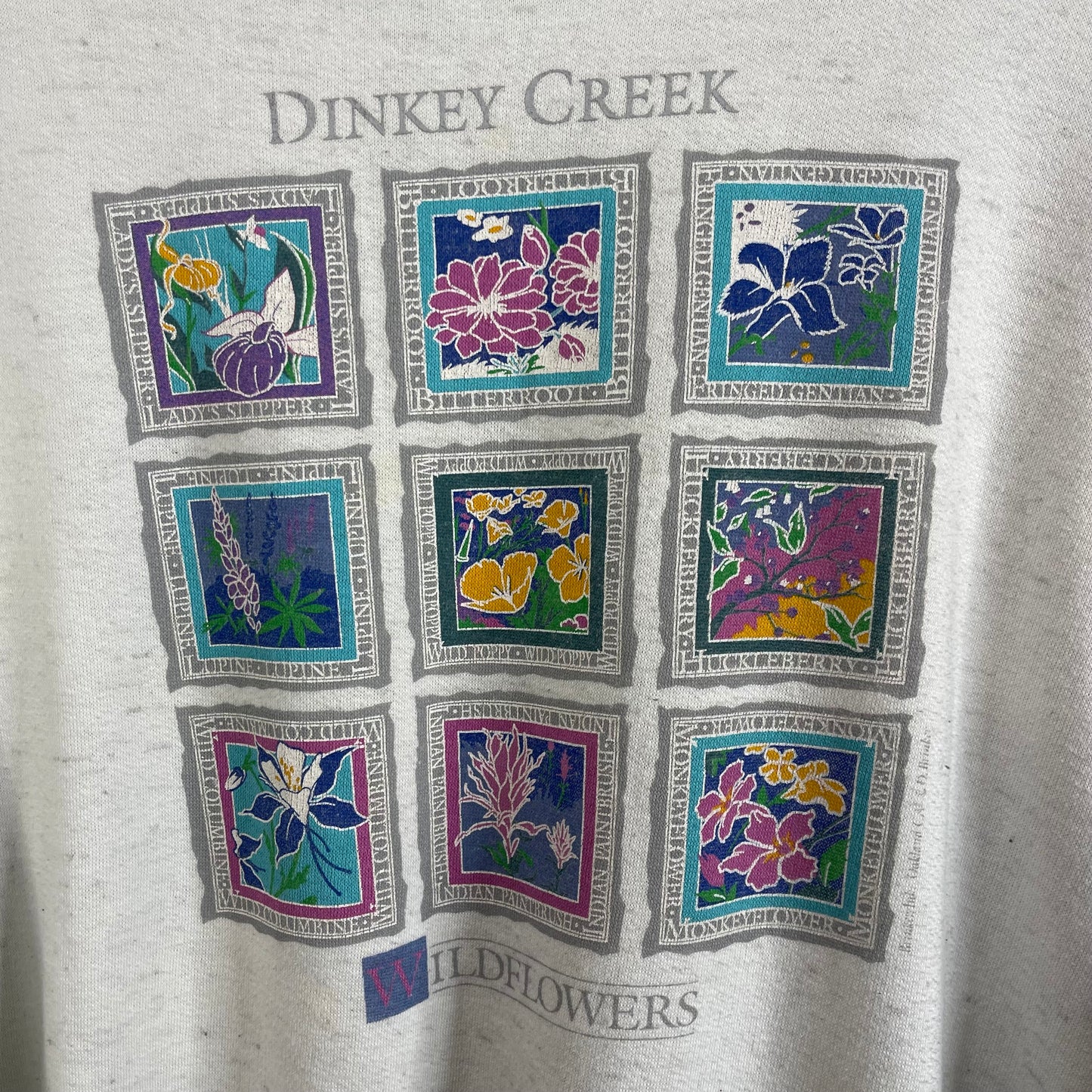 VINTAGE 80’S “DINKEY CREEK WILDFLOWERS” CREWNECK SWEATER