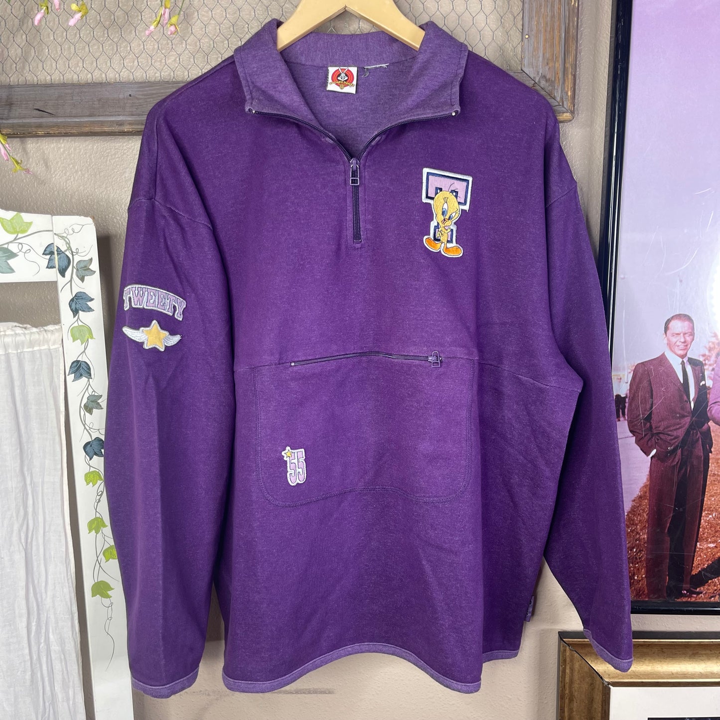 VINTAGE Y2K TWEETY BIRD POLO SWEATER