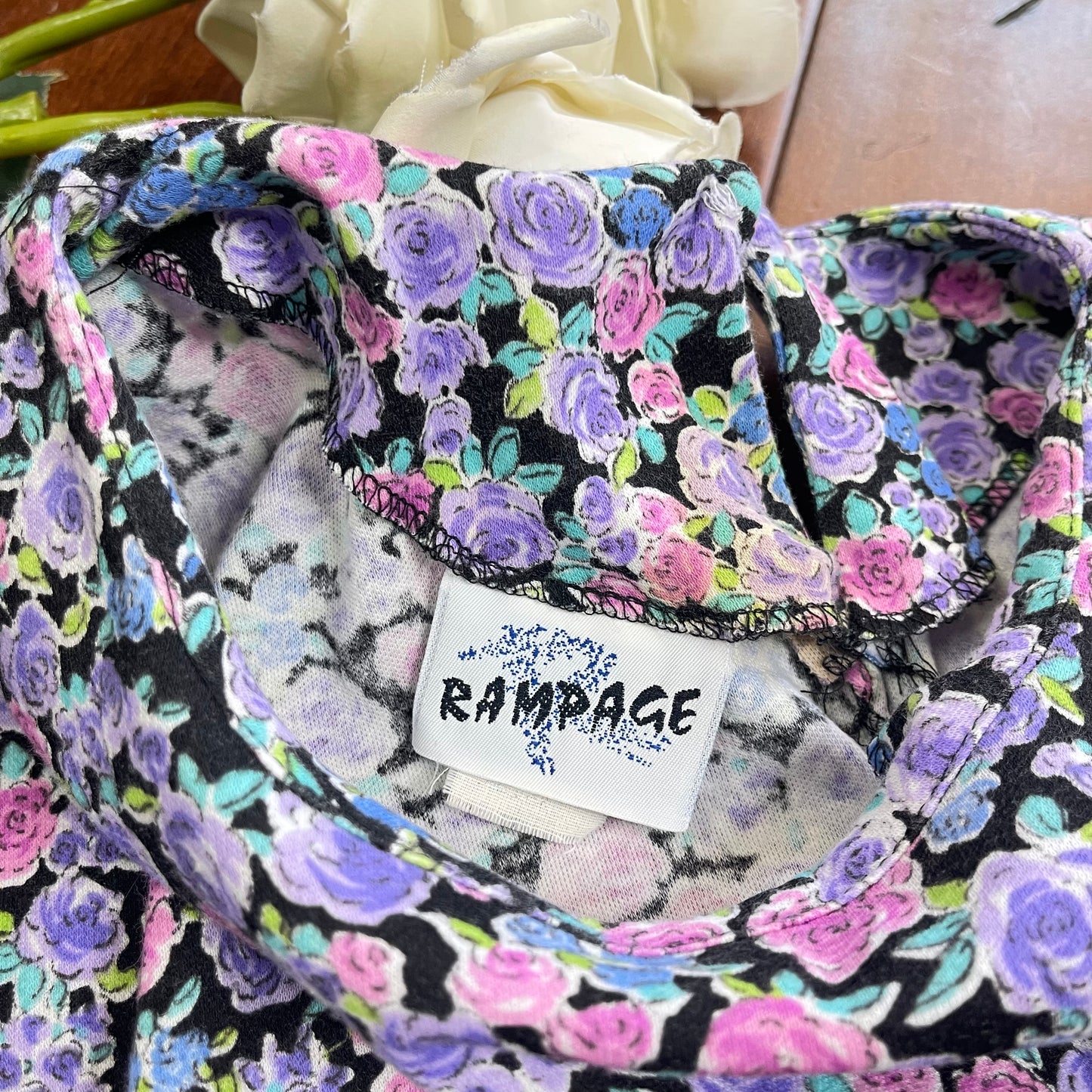 VINTAGE 80’S RAMPAGE FLORAL DRESS