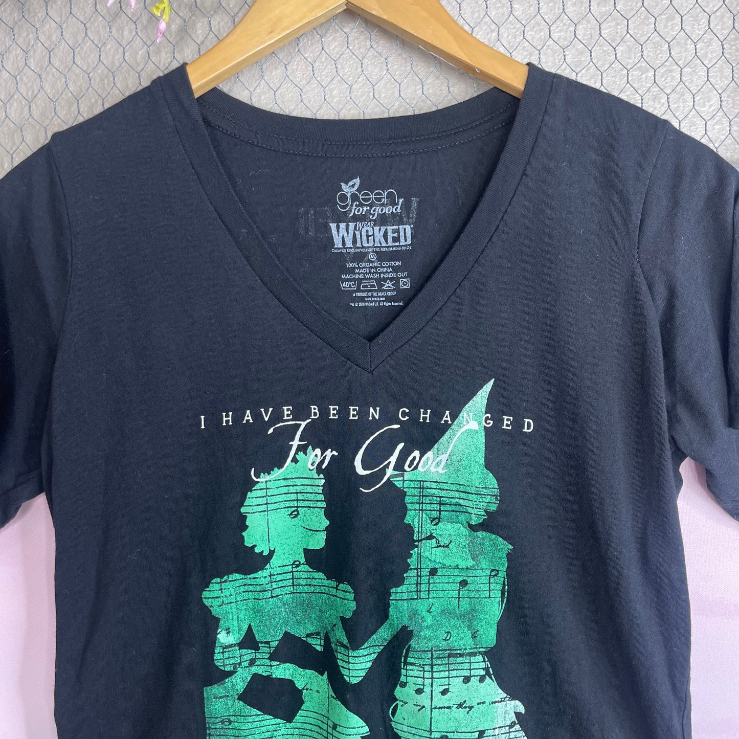 THRIFTED “I HAVE BEEN CHANGED FOR GOOD” WICKED MUSICAL CROPPED T-SHIRT
