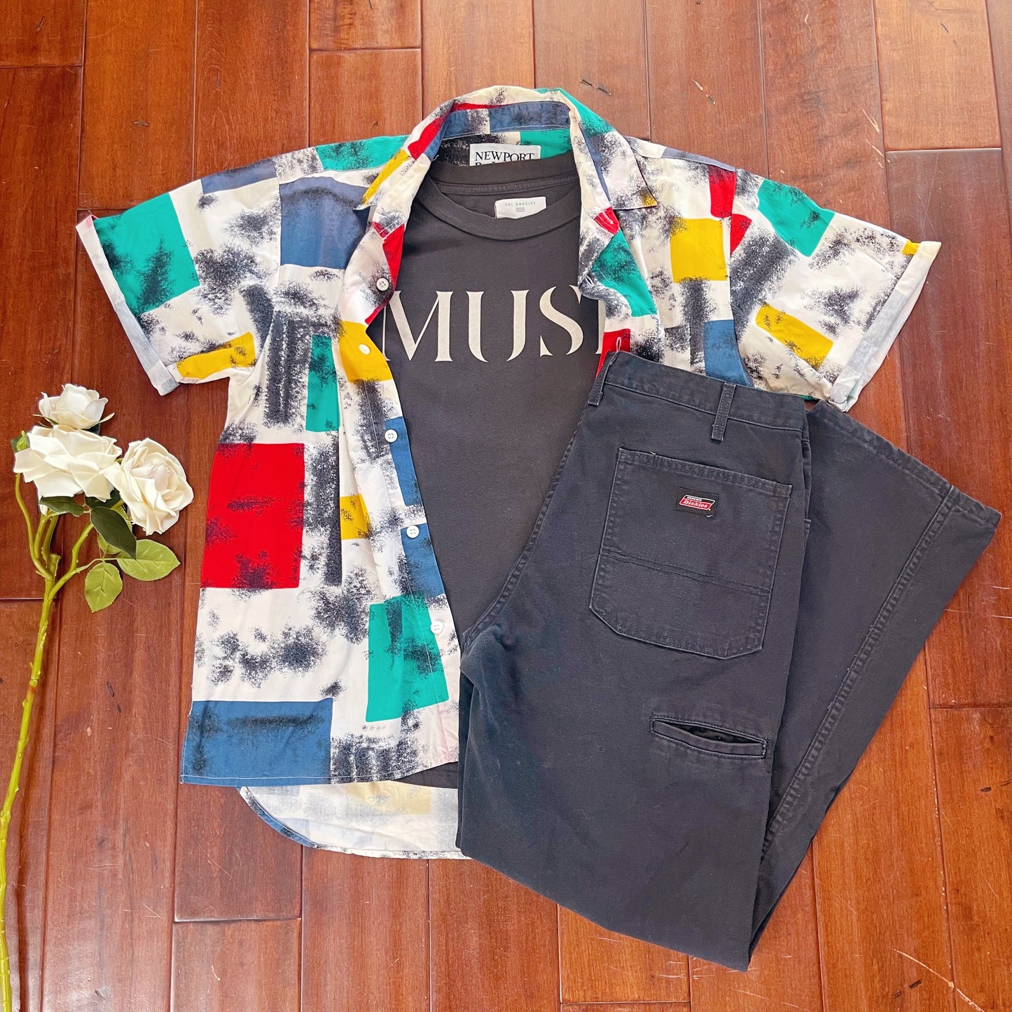 THRIFTED DICKIES BLACK JEANS