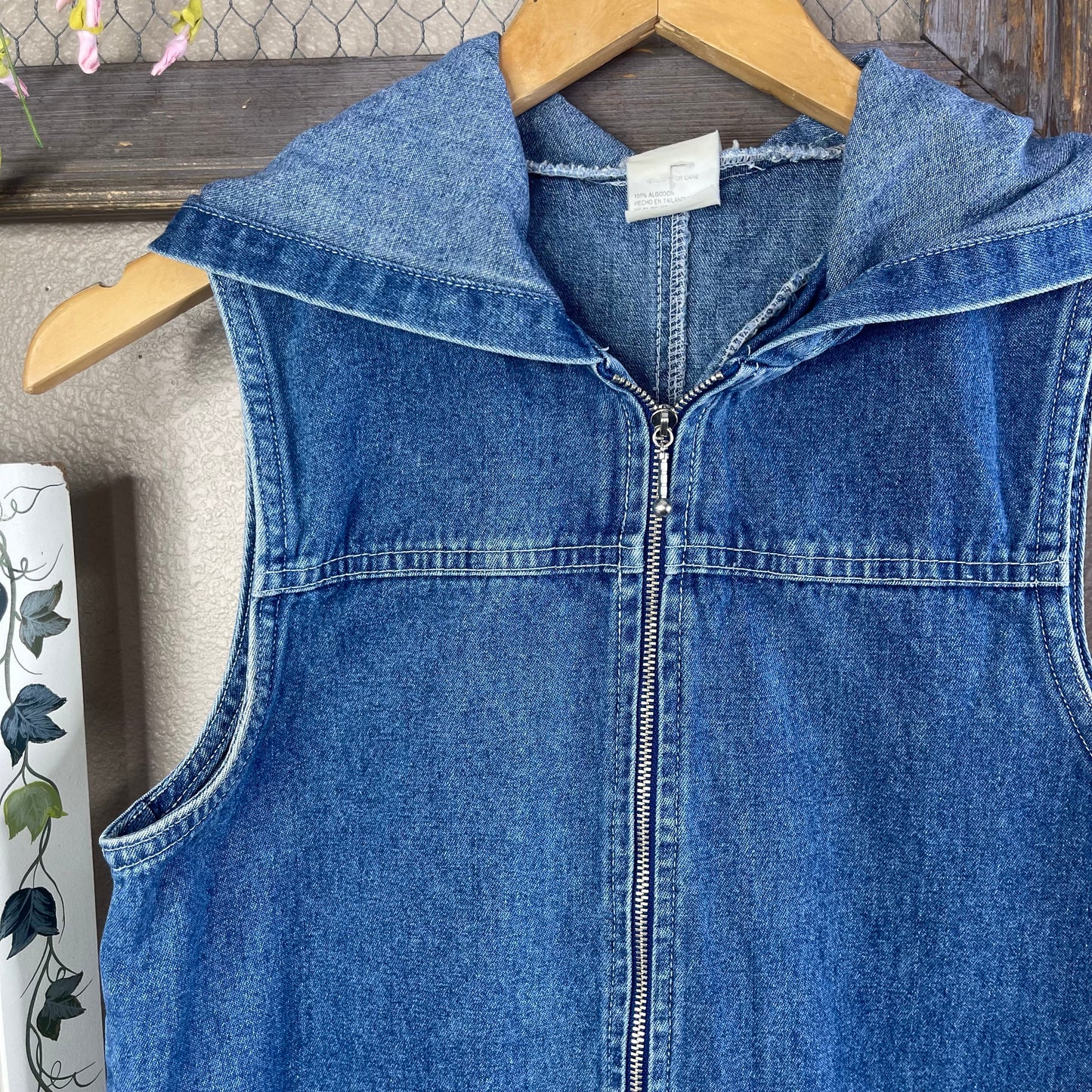 VINTAGE 90’S FLOWER EMBROIDERED ZIP-UP DRESS