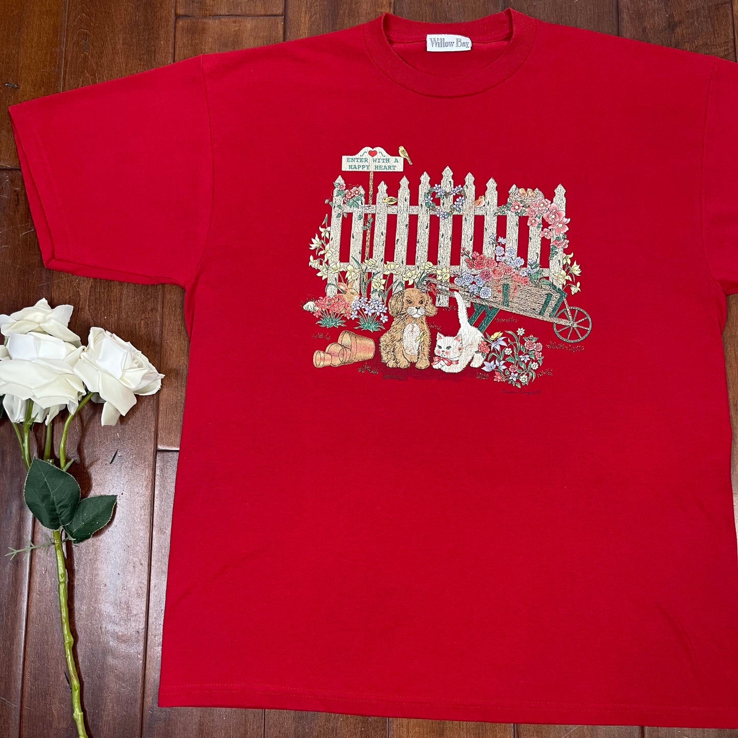 THRIFTED “ENTER WITH A HAPPY HEART” T-SHIRT