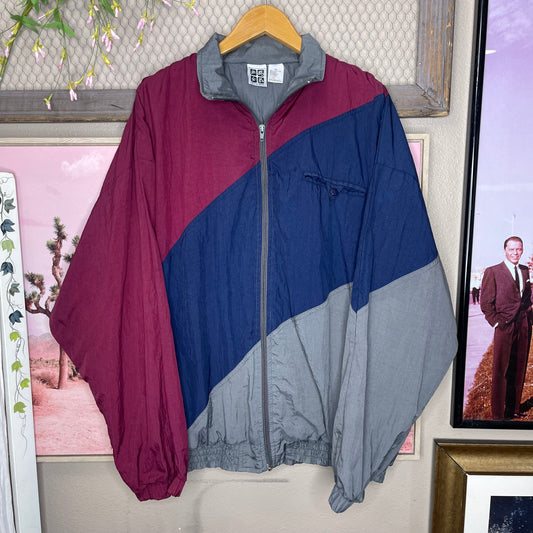 VINTAGE 90’S WINDBREAKER ZIP-UP JACKET
