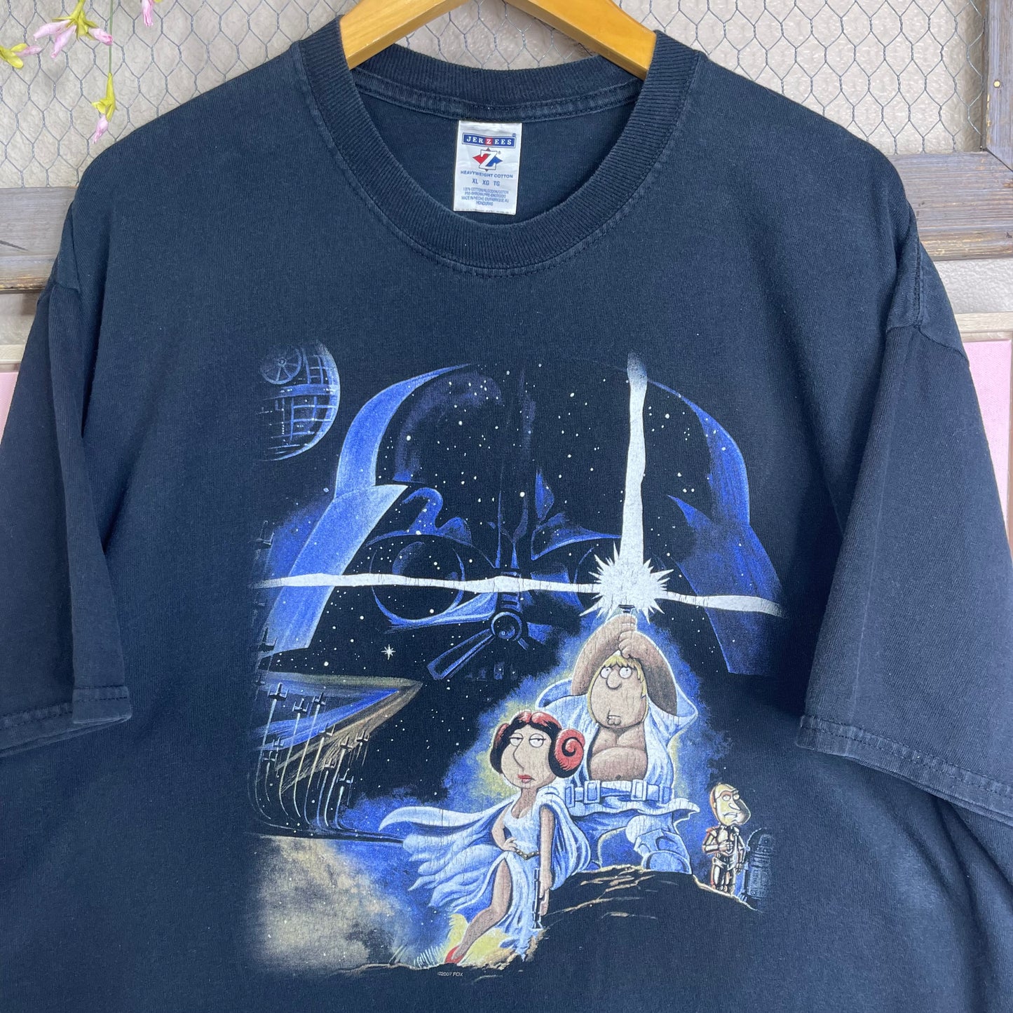 VINTAGE 2007 FAMILY GUY STAR WARS T-SHIRT