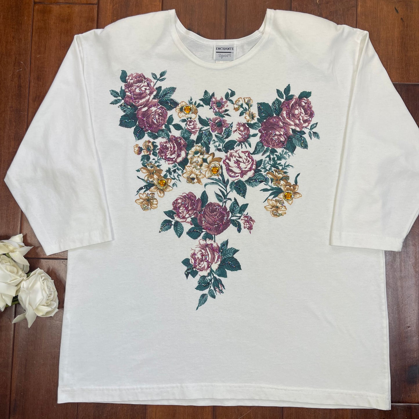 VINTAGE 80’S FLORAL LONG SLEEVE TOP