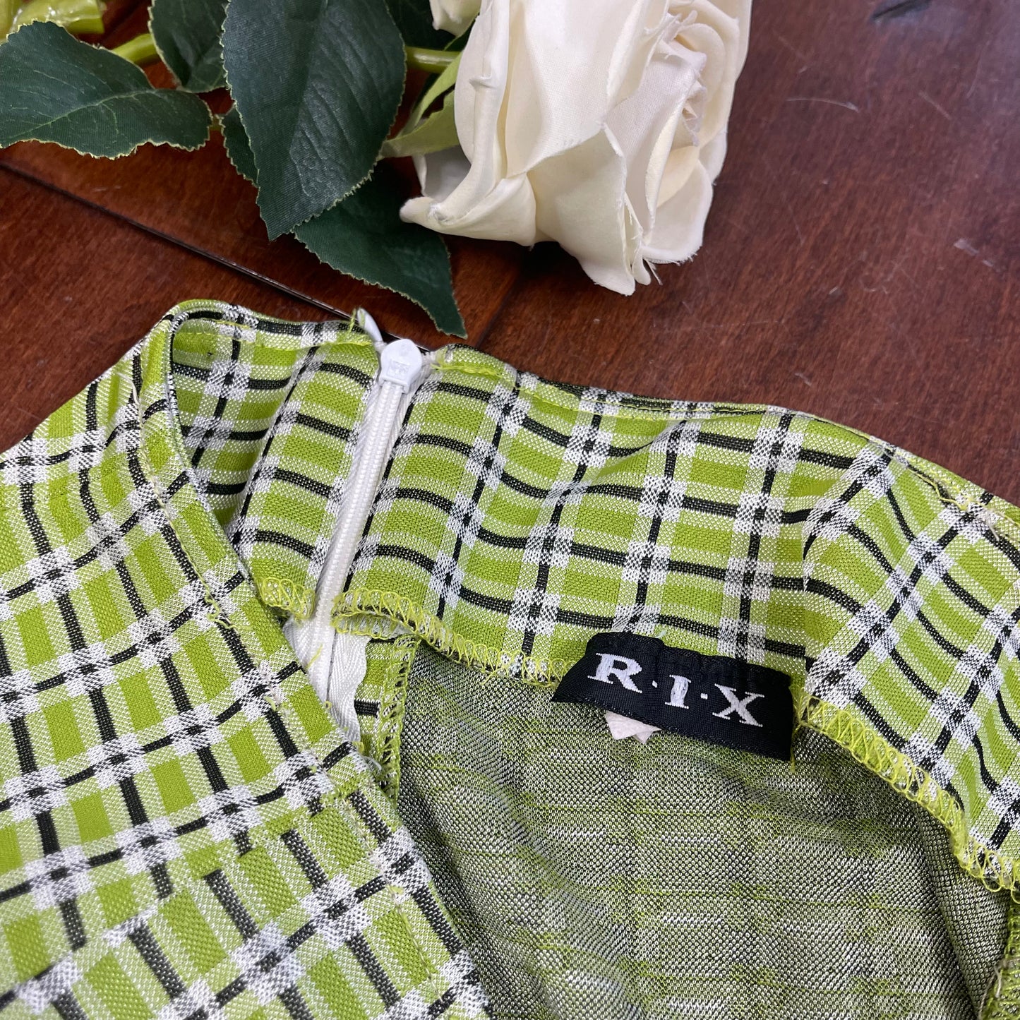 VINTAGE Y2K LIME GREEN PLAID PANTS