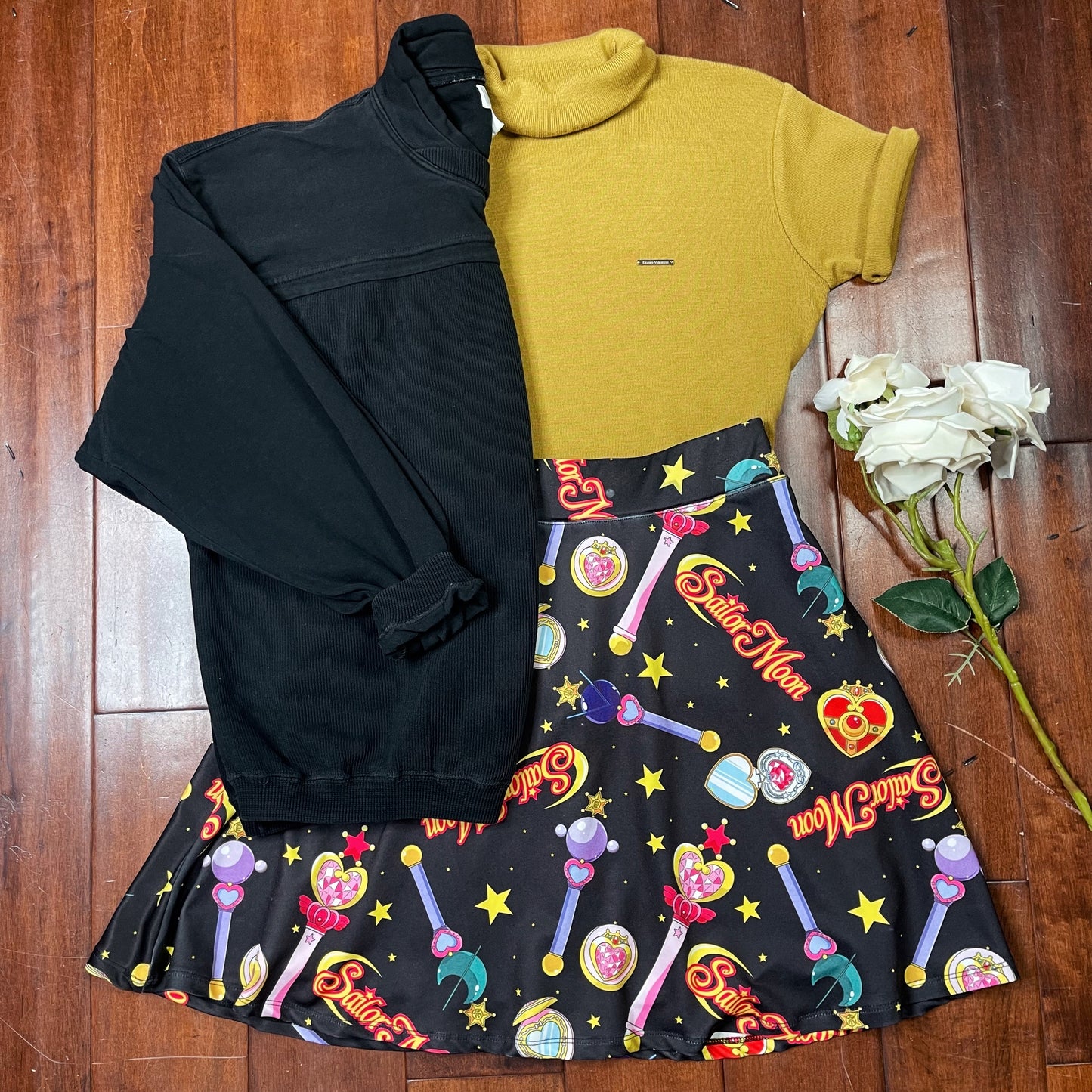 THRIFTED SAILOR MOON PRINTED SKIRT