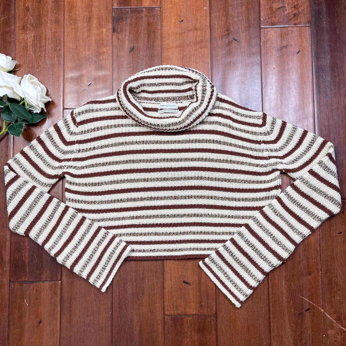 THRIFTED UO TURTLENECK CROPPED SWEATER