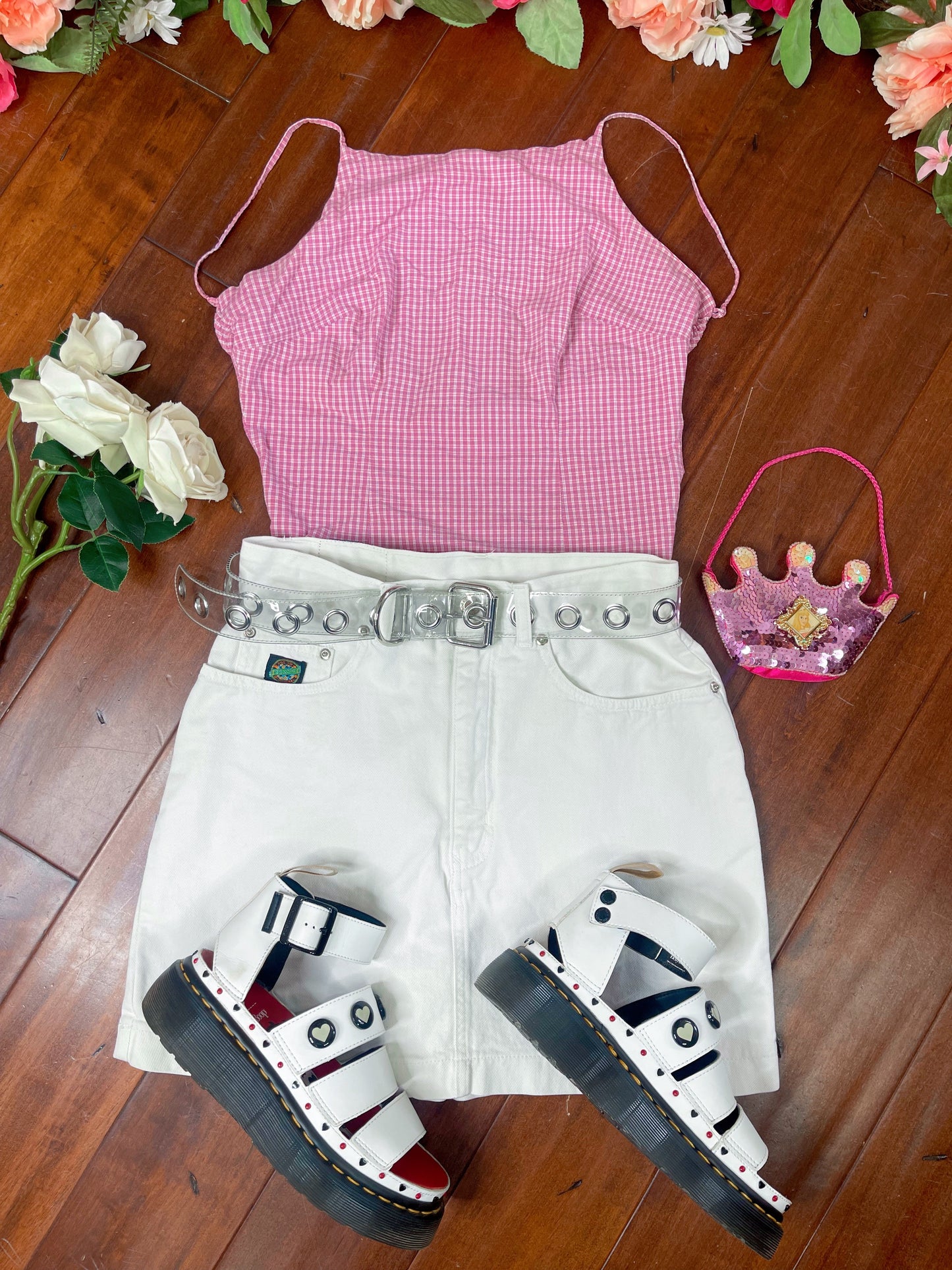 THRIFTED UO CLEAR TRANSLUCENT BELT