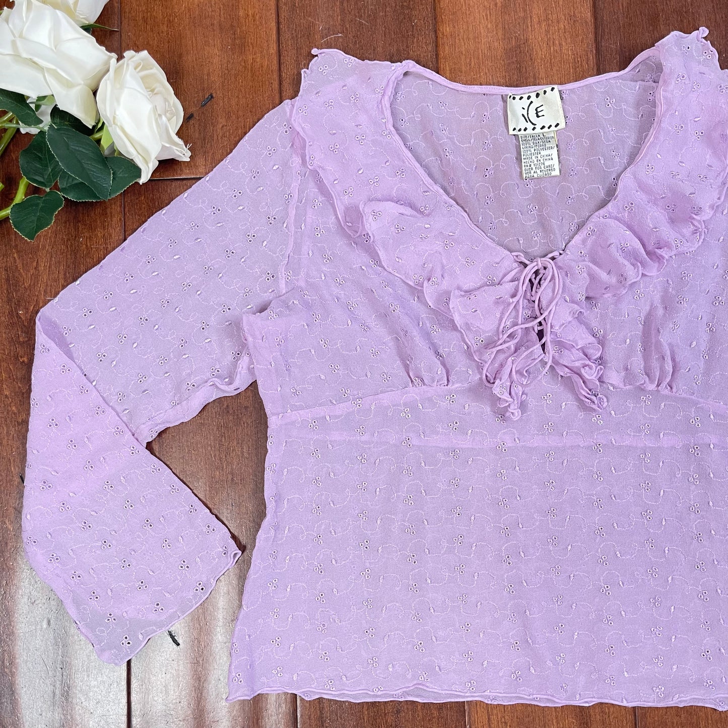 VINTAGE Y2K RUFFLE TOP