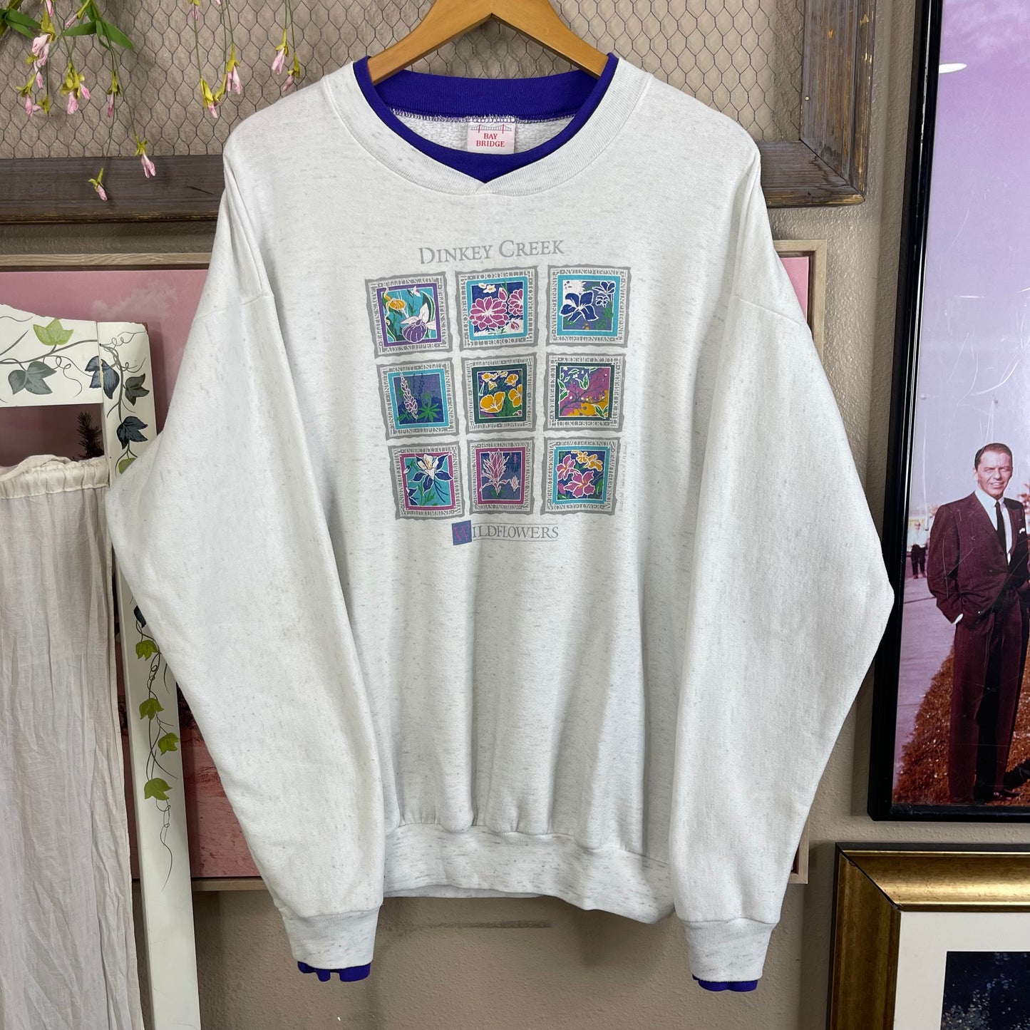 VINTAGE 80’S “DINKEY CREEK WILDFLOWERS” CREWNECK SWEATER