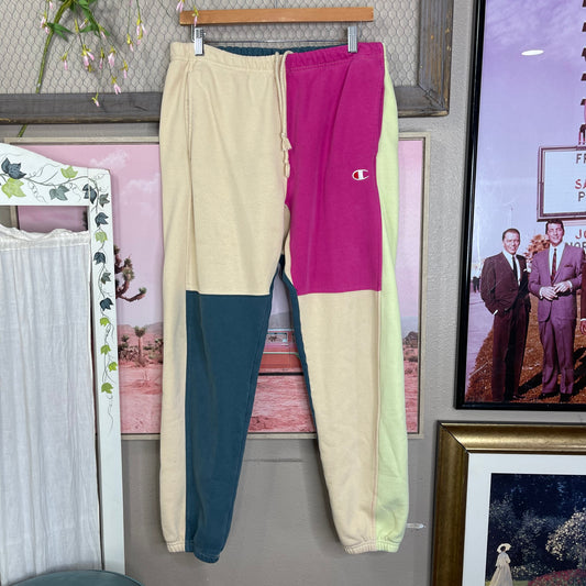 Thrifted Champion Color-Block Sweatpants