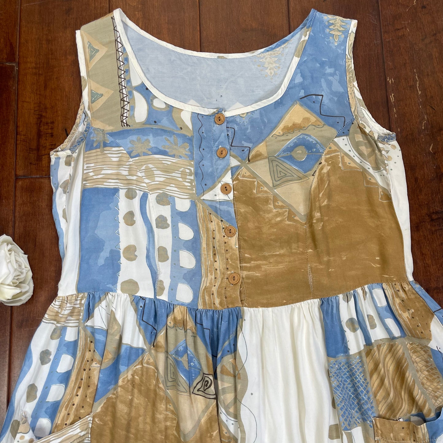 VINTAGE 90’S MULTI-PRINT MAXI DRESS