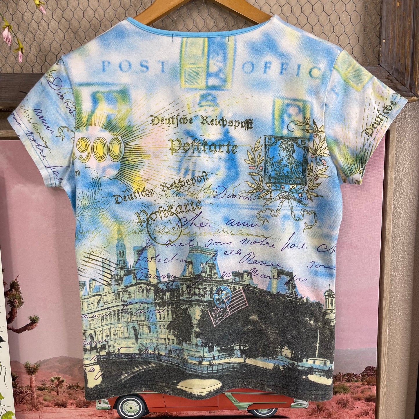 VINTAGE Y2K MISS SIXTY LUXURY V-NECK RHINESTONE SHIRT