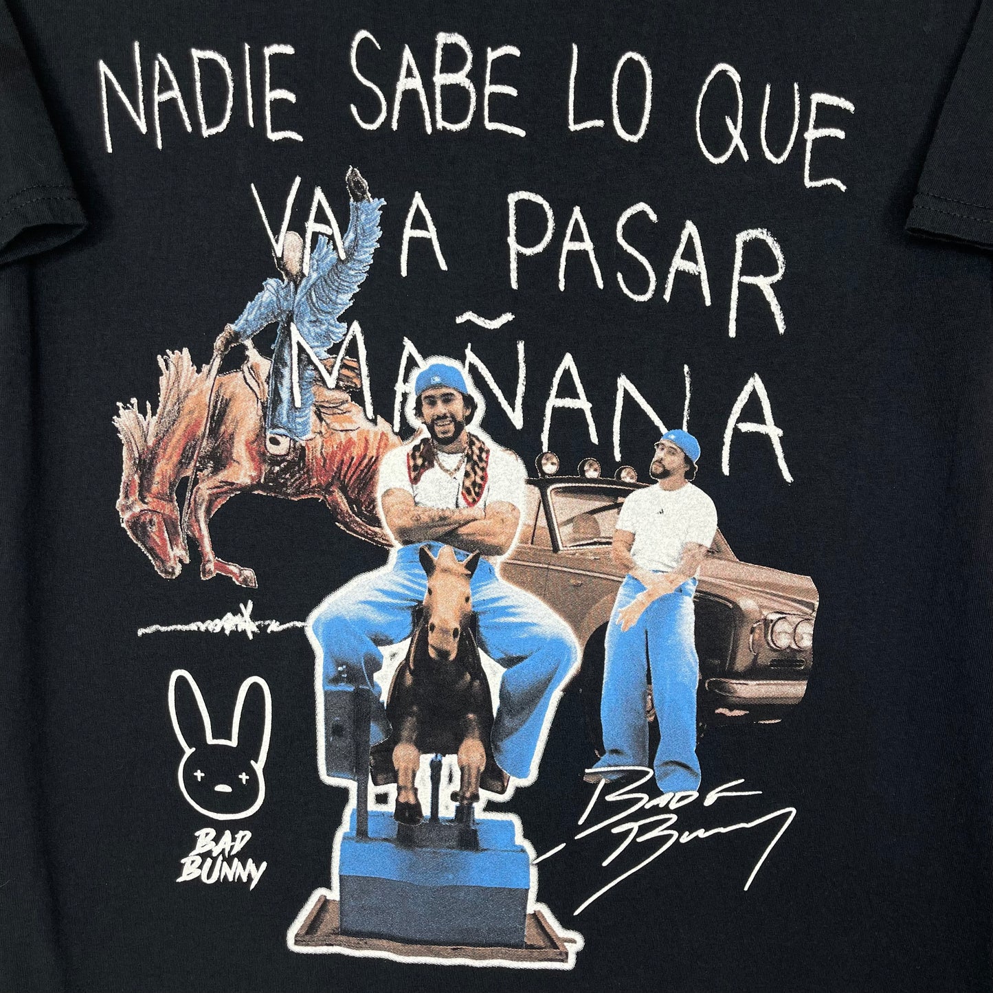 THRIFTED BAD BUNNY “NADIE SABE LO WUE VA A PASAR MAÑANA” CONCERT T-SHIRT