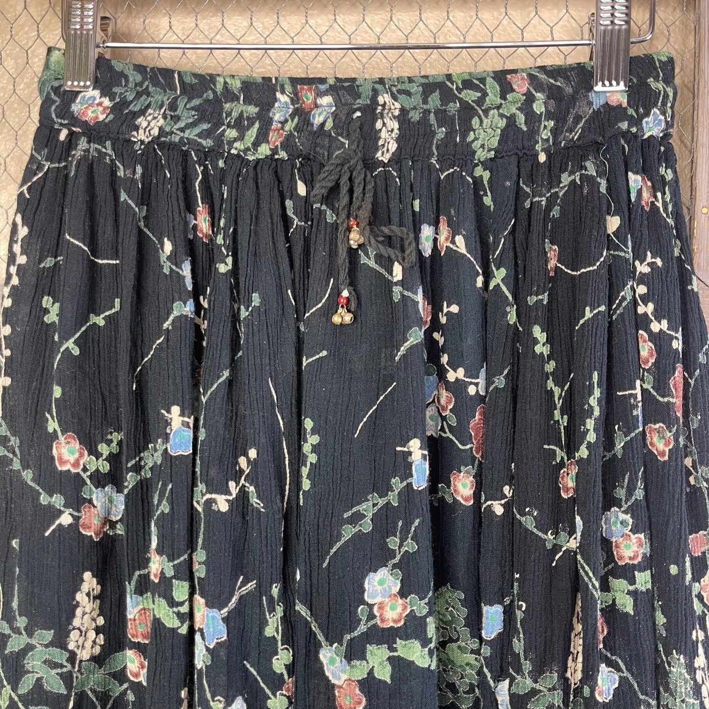 VINTAGE FAIRYCORE SHEER FLORAL MAXI SKIRT
