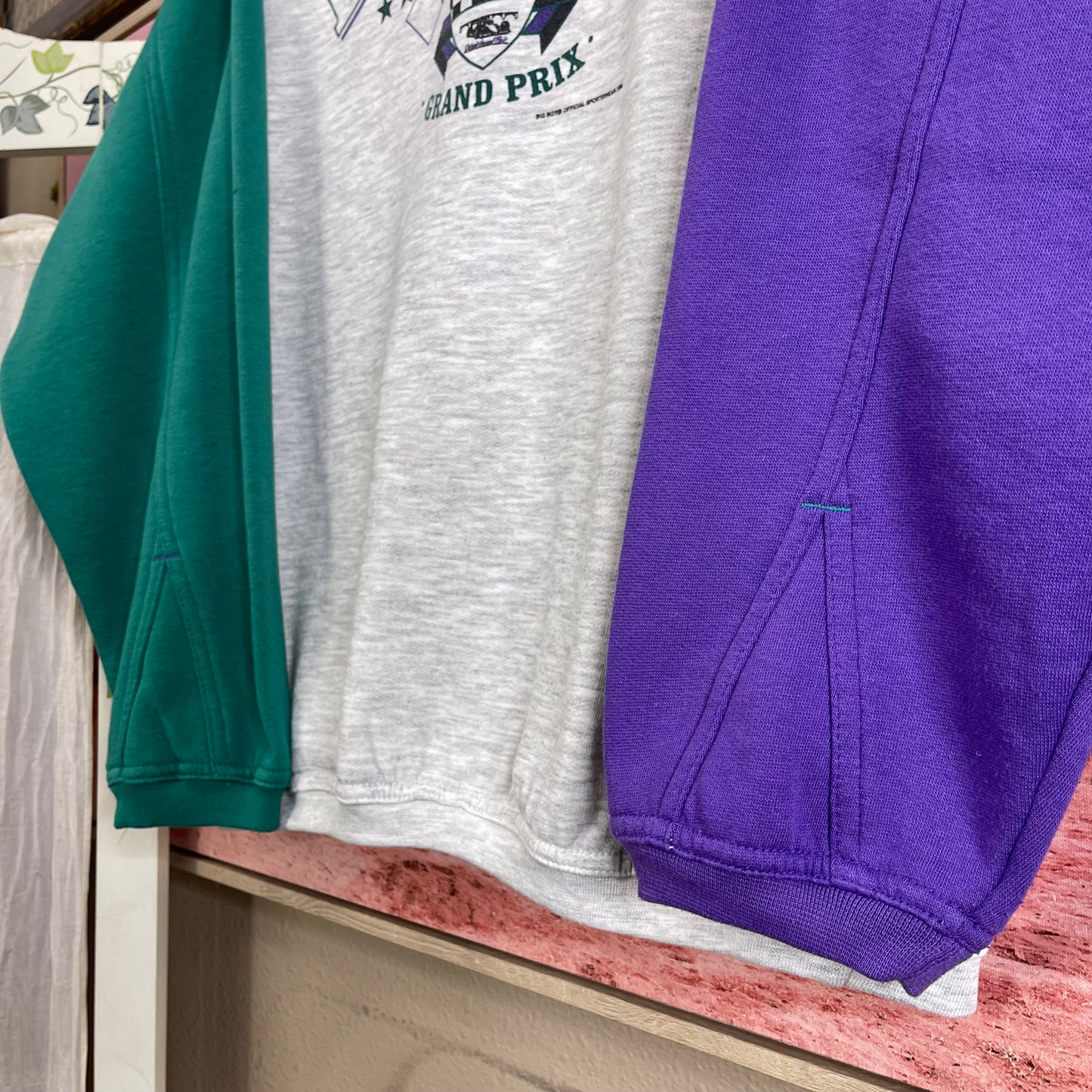 VINTAGE 1992 DETROIT GRAND PRIX COLOR-BLOCKED CREWNECK SWEATER
