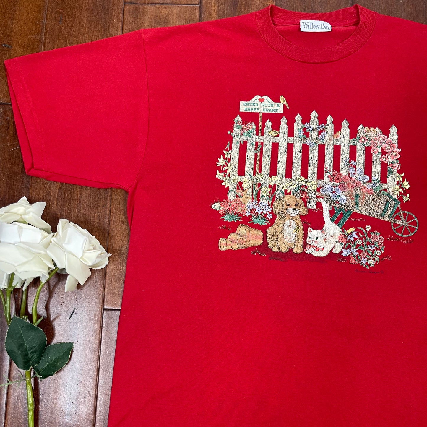 THRIFTED “ENTER WITH A HAPPY HEART” T-SHIRT