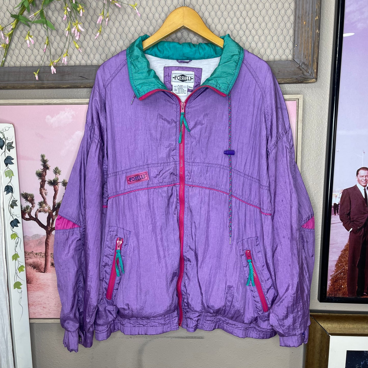 VINTAGE 80’S WINDBREAKER ZIP-UP JACKET