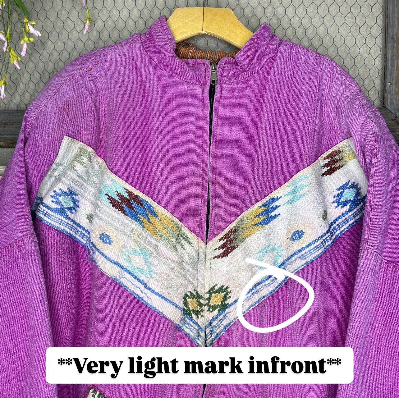 VINTAGE SOUTHWESTERN ZIP-UP BLANKET JACKET