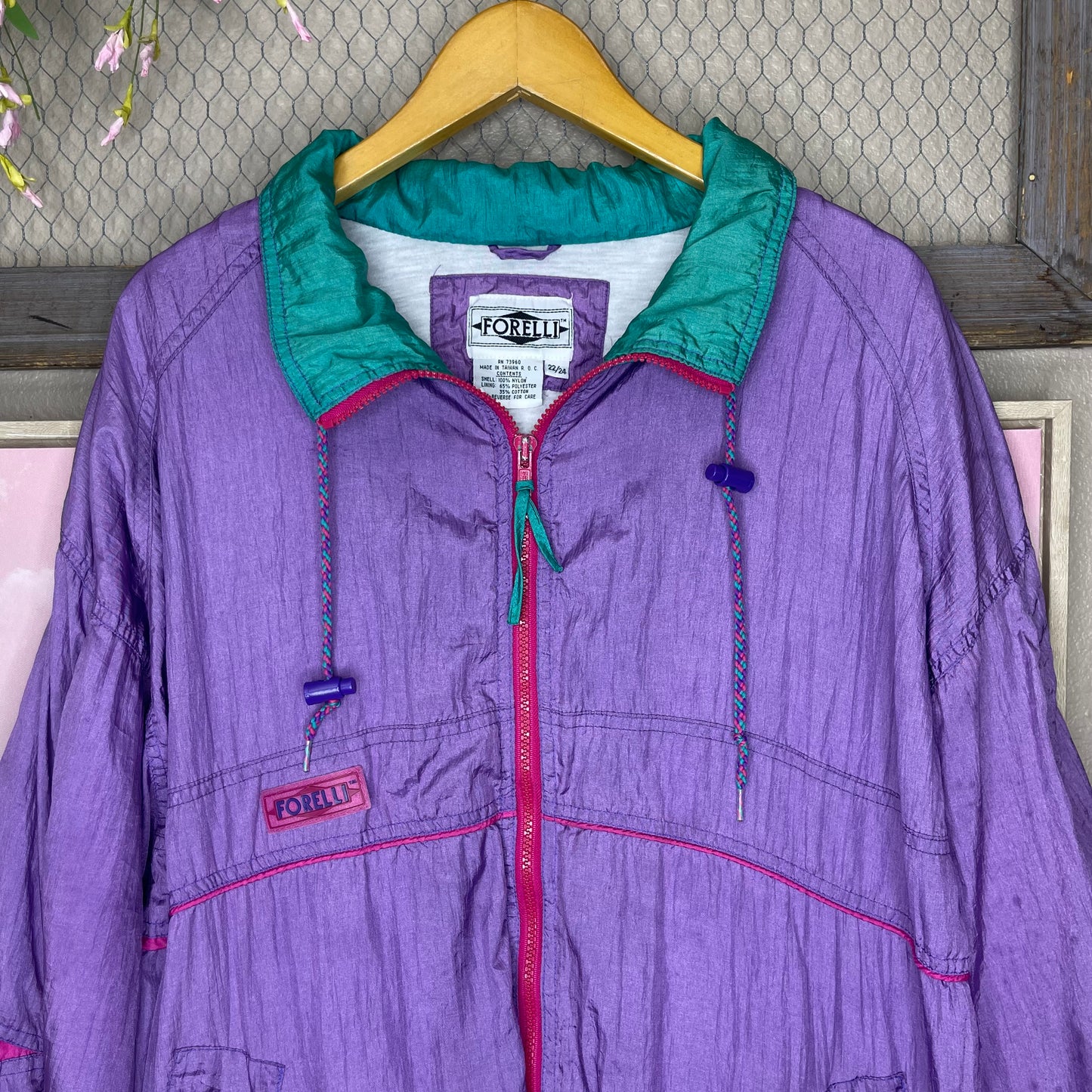 VINTAGE 80’S WINDBREAKER ZIP-UP JACKET