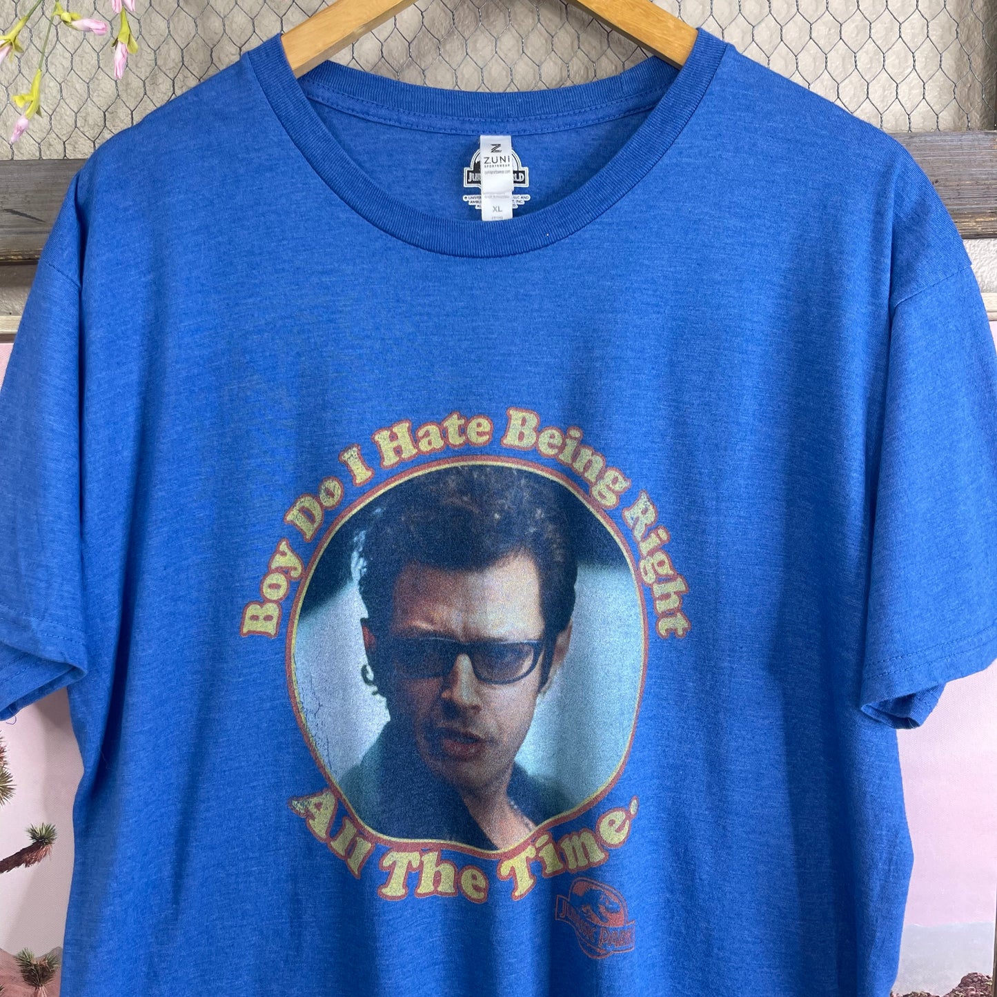 THRIFTED JURASSIC PARK JEFF GOLDBLUM T-SHIRT