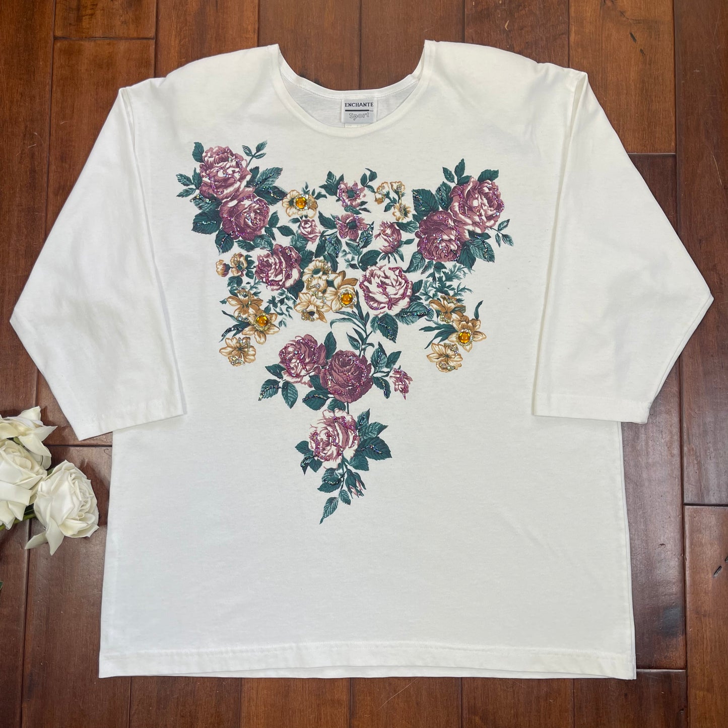 VINTAGE 80’S FLORAL LONG SLEEVE TOP