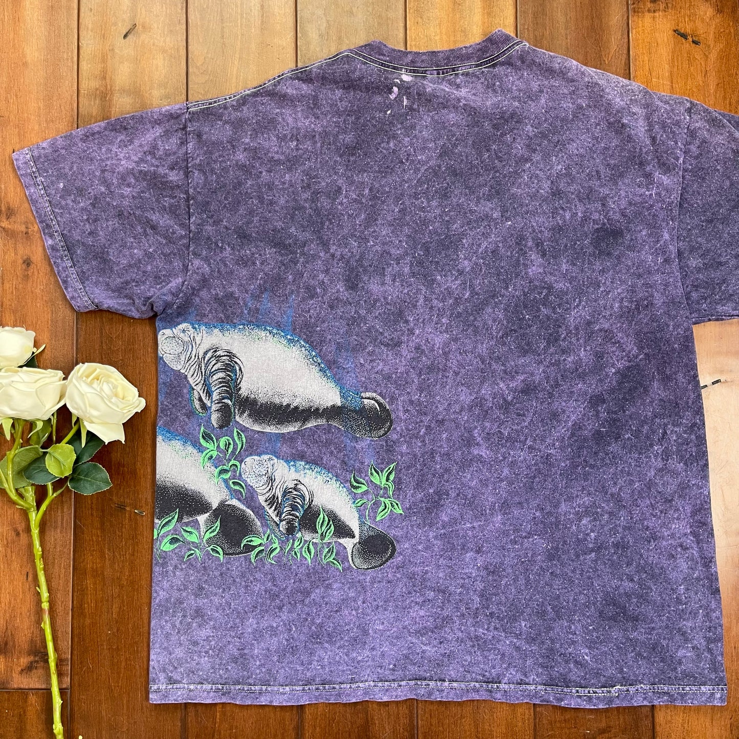 Vintage Manatees Ft. Myers, Florida Single-Stitched T-Shirt