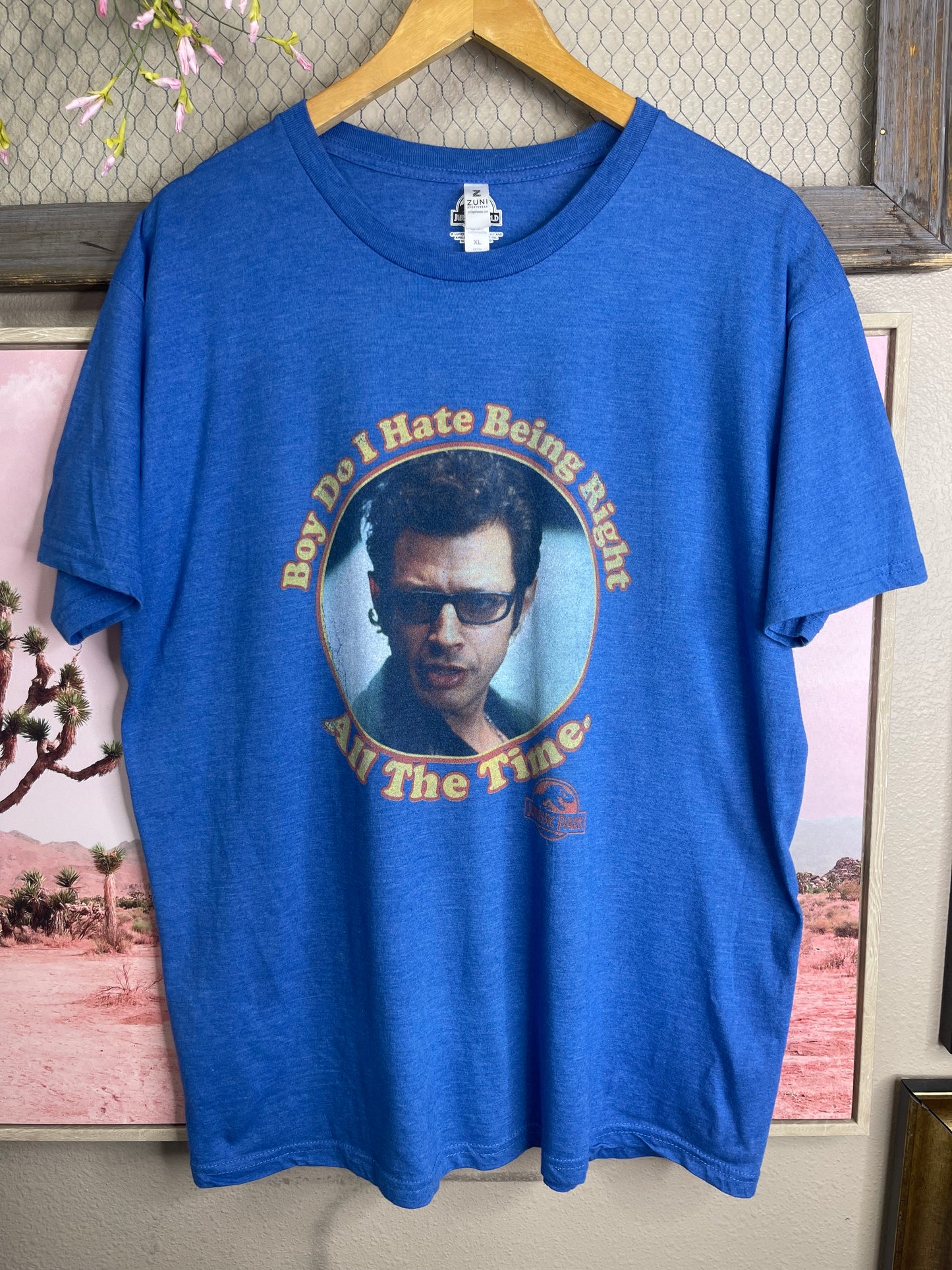 THRIFTED JURASSIC PARK JEFF GOLDBLUM T-SHIRT