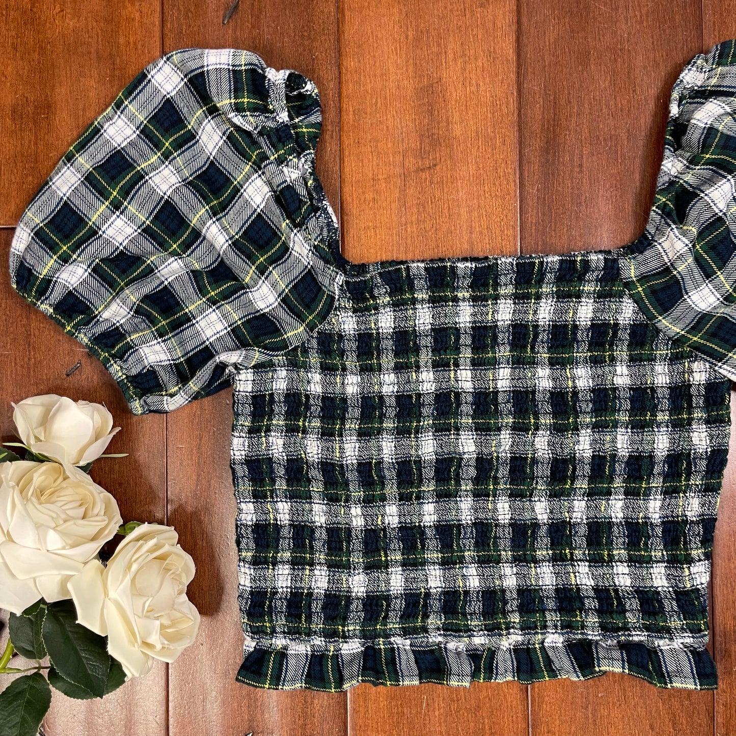 THRIFTED AMERICAN EAGLE PLAID TOP