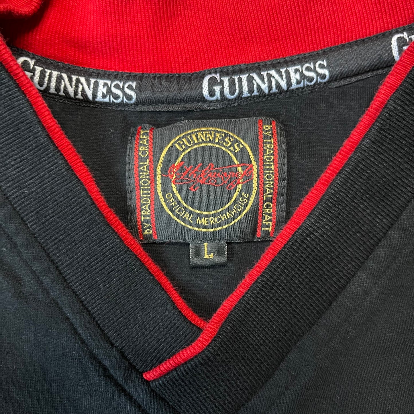 Vintage Y2K Guinness V-Neck Shirt